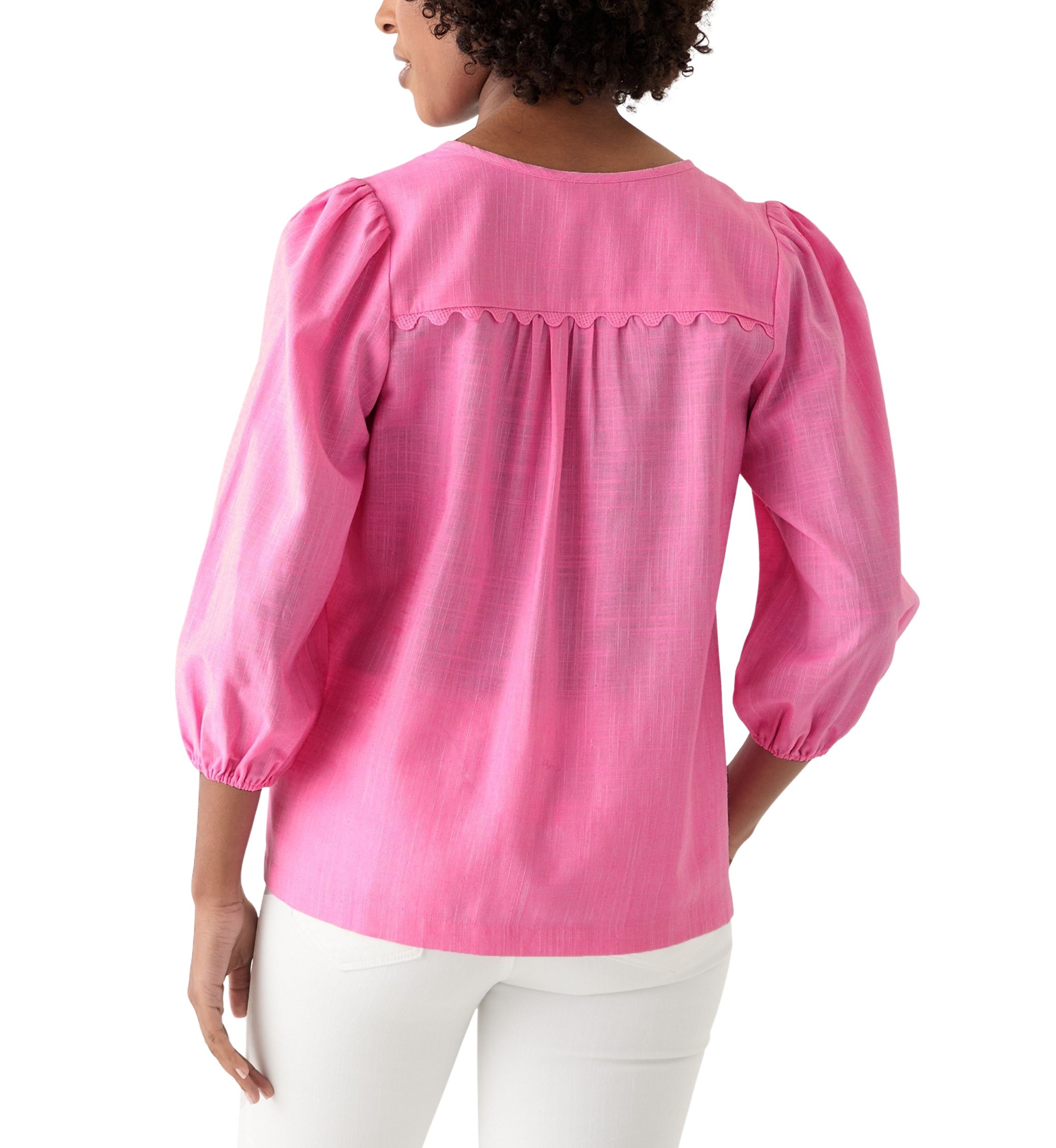 Womens Ric Rac Scallop Top