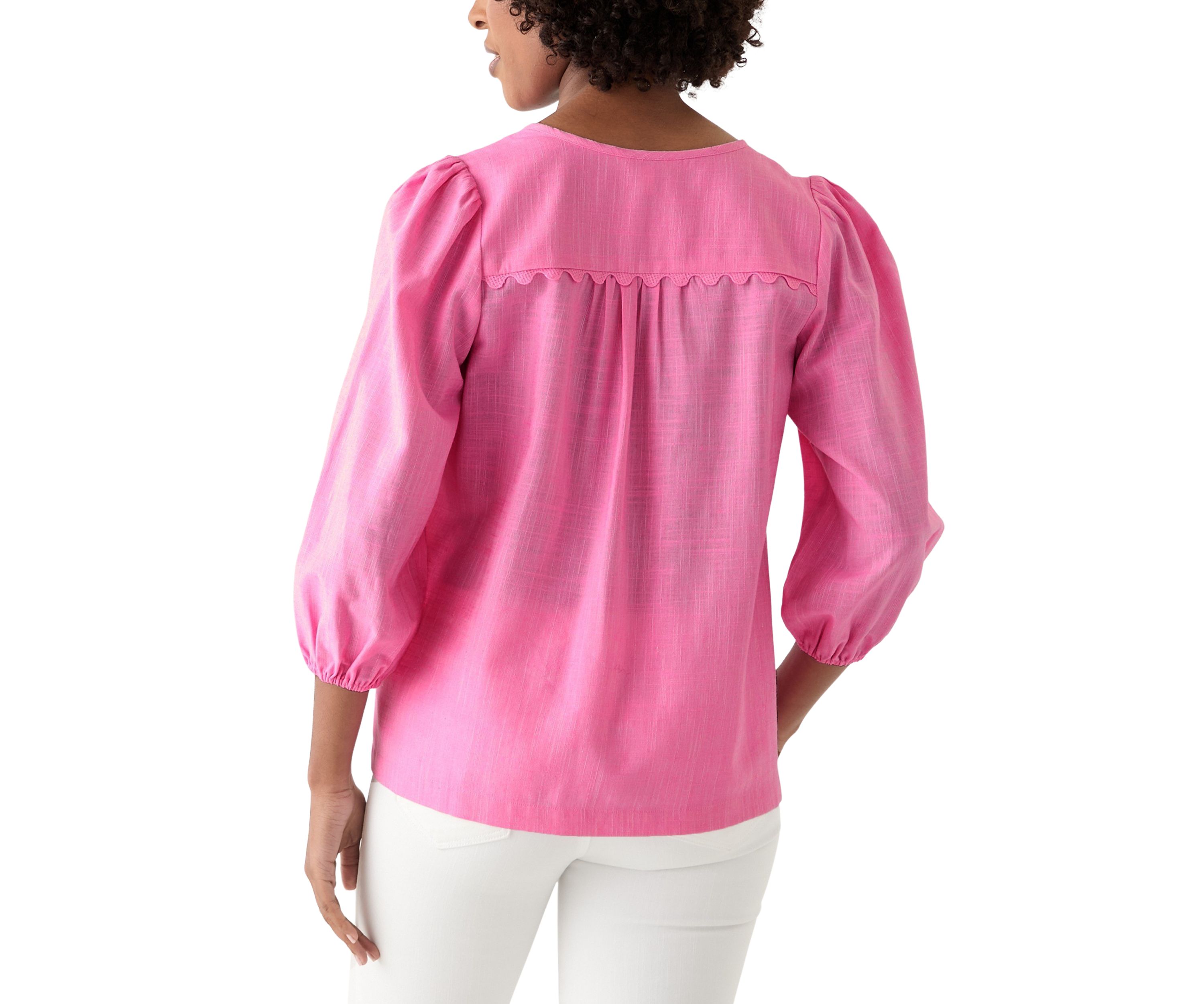 Womens Ric Rac Scallop Top