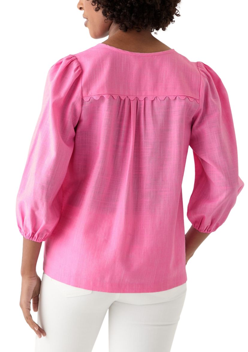 Womens Ric Rac Scallop Top