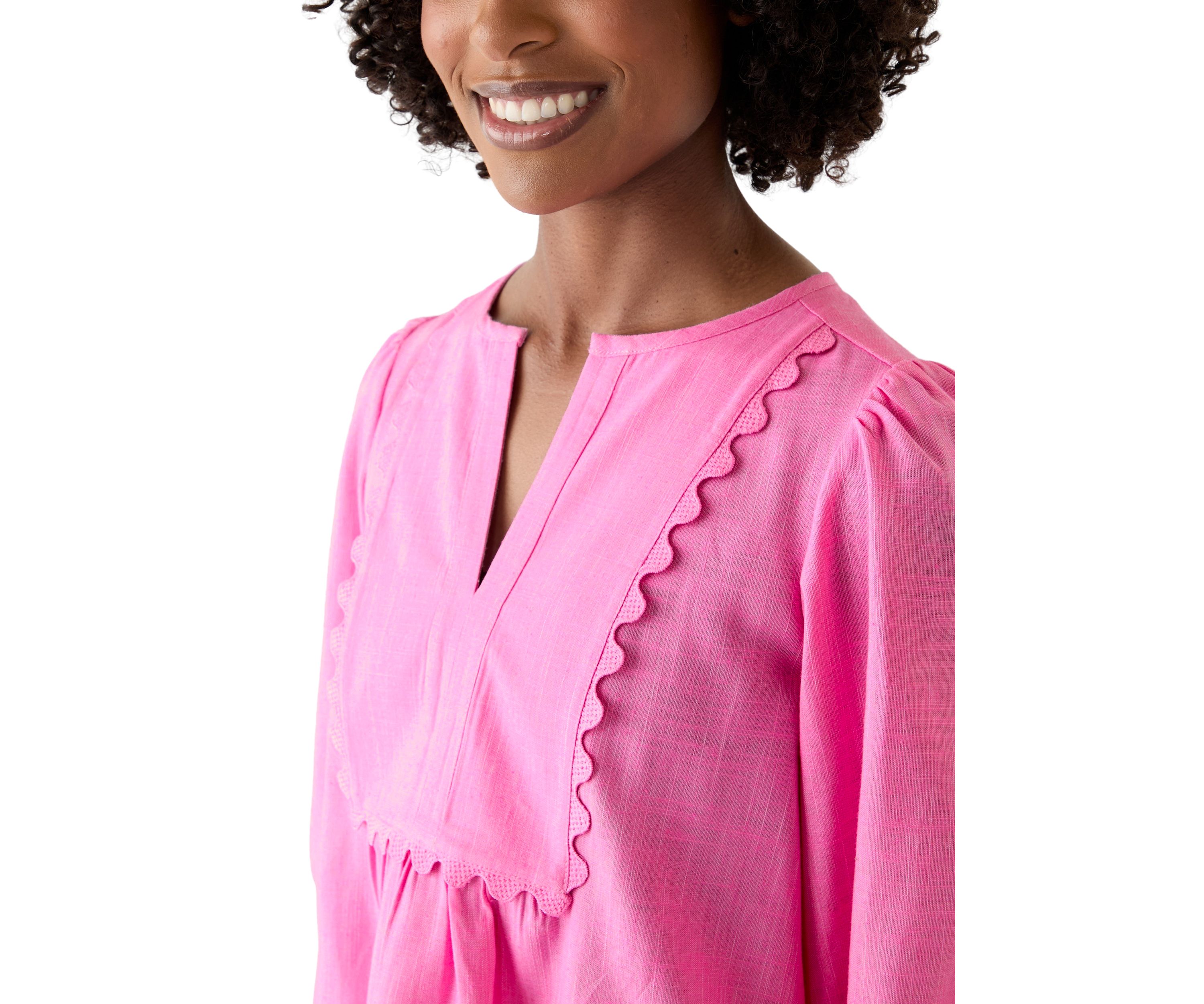 Womens Ric Rac Scallop Top