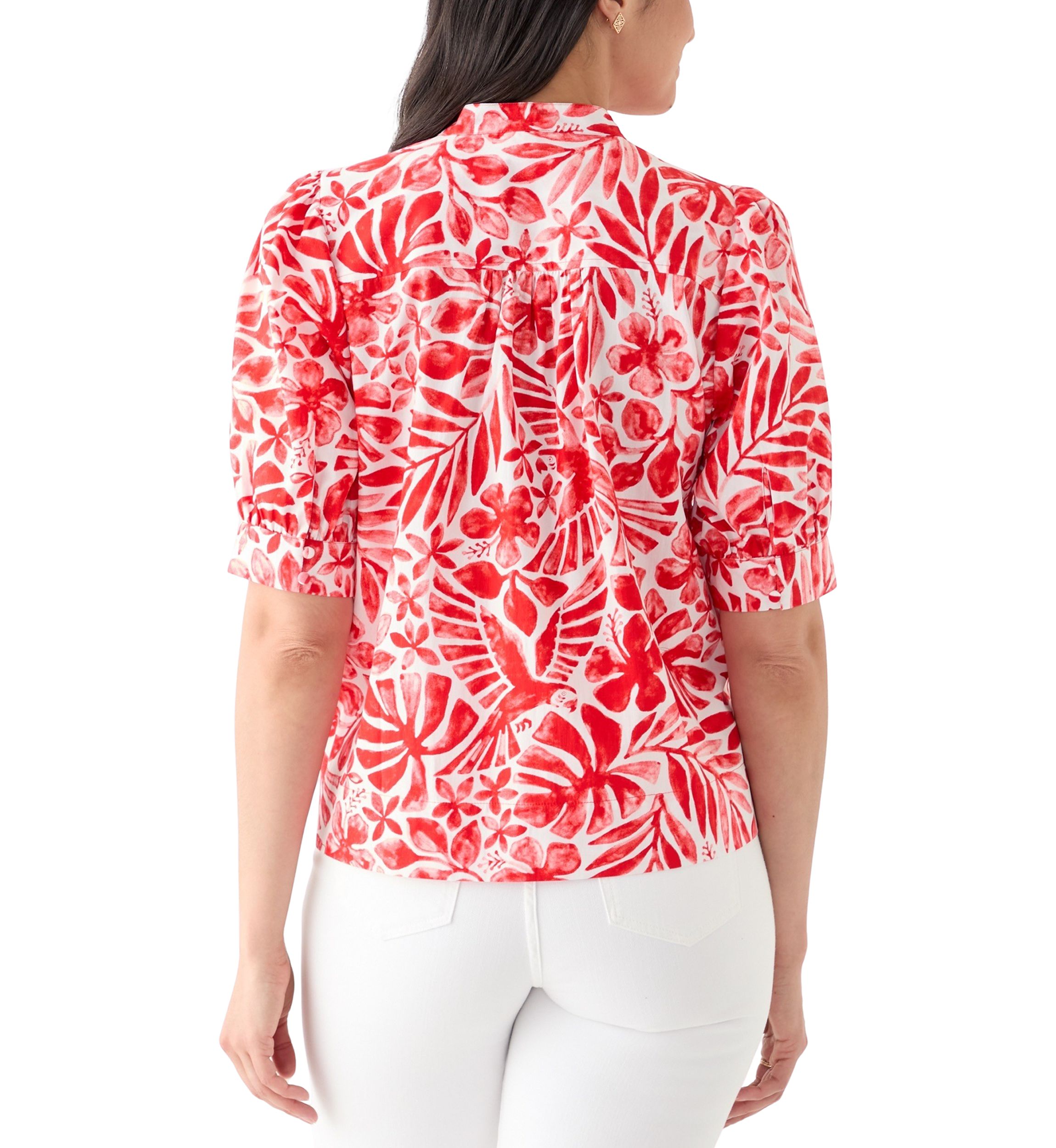 Womens Popover Top with Front Yoke