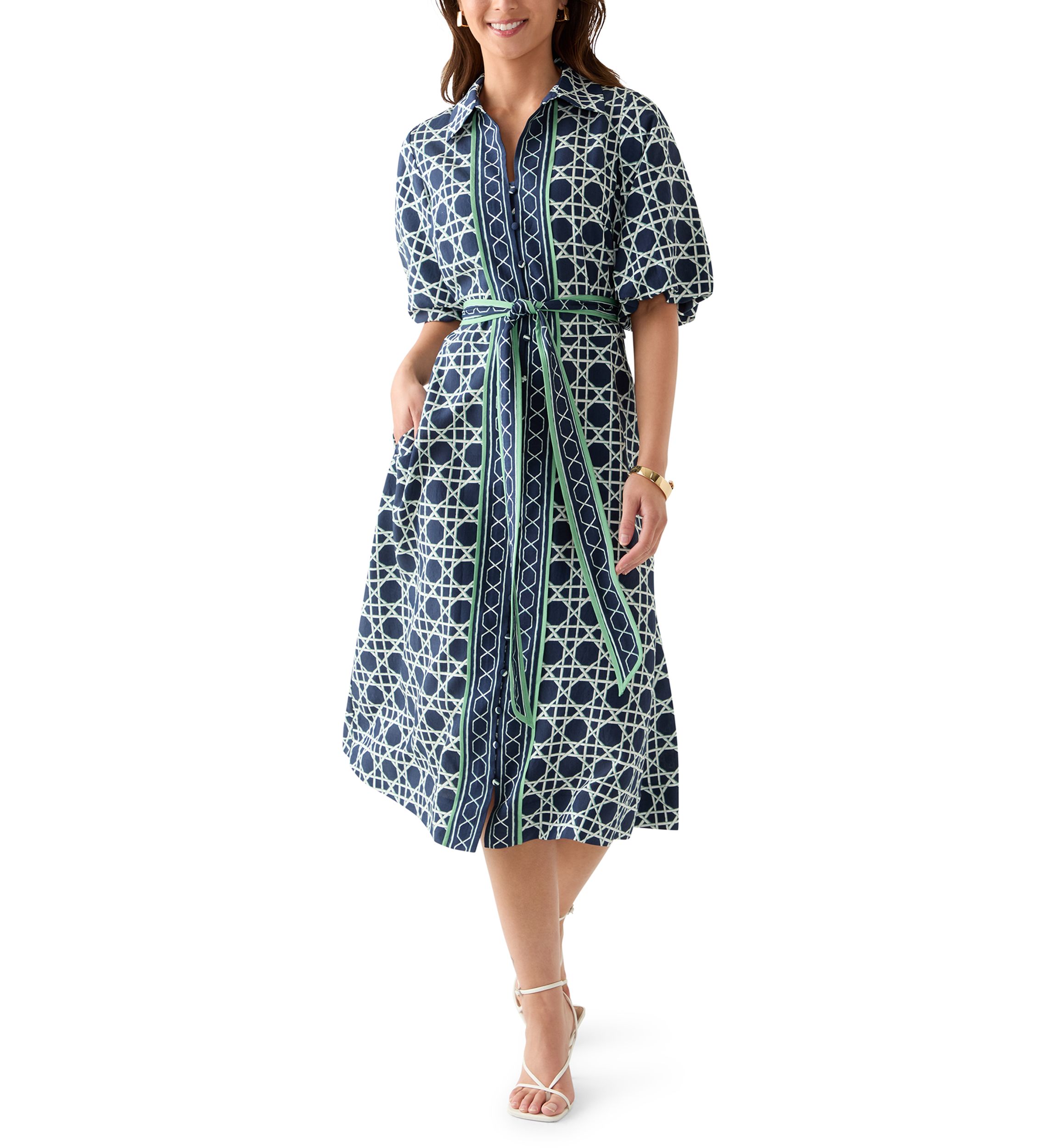 Petite Puff Sleeve Maxi Dress