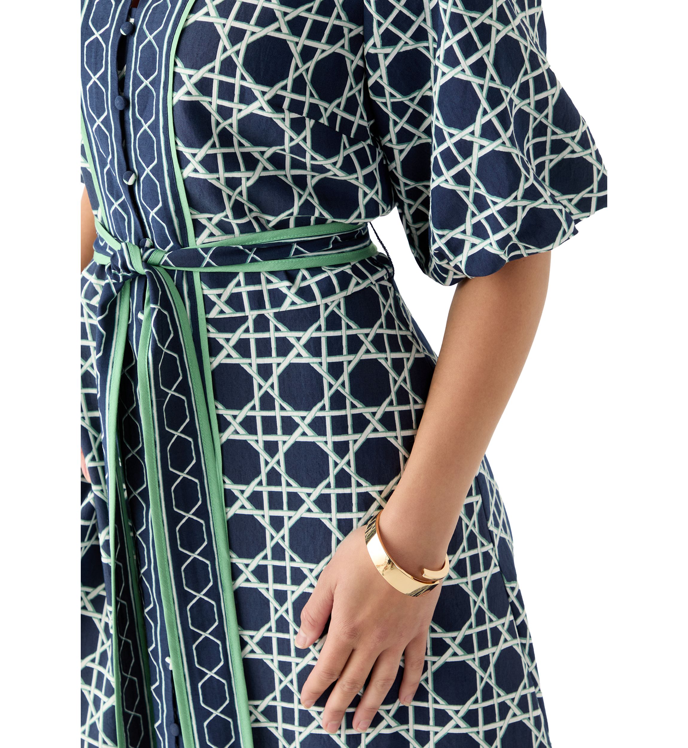 Petite Puff Sleeve Maxi Dress
