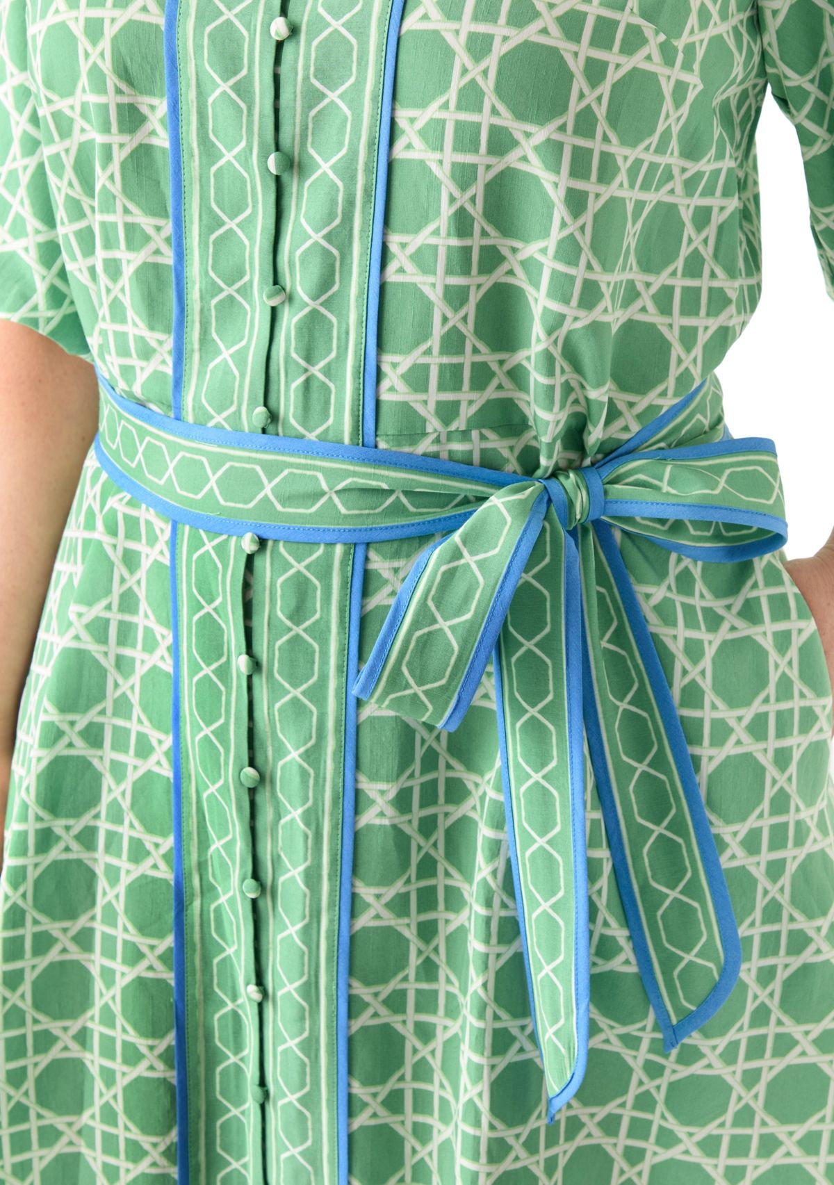 Plus Size Puff Sleeve Printed Maxi Dress