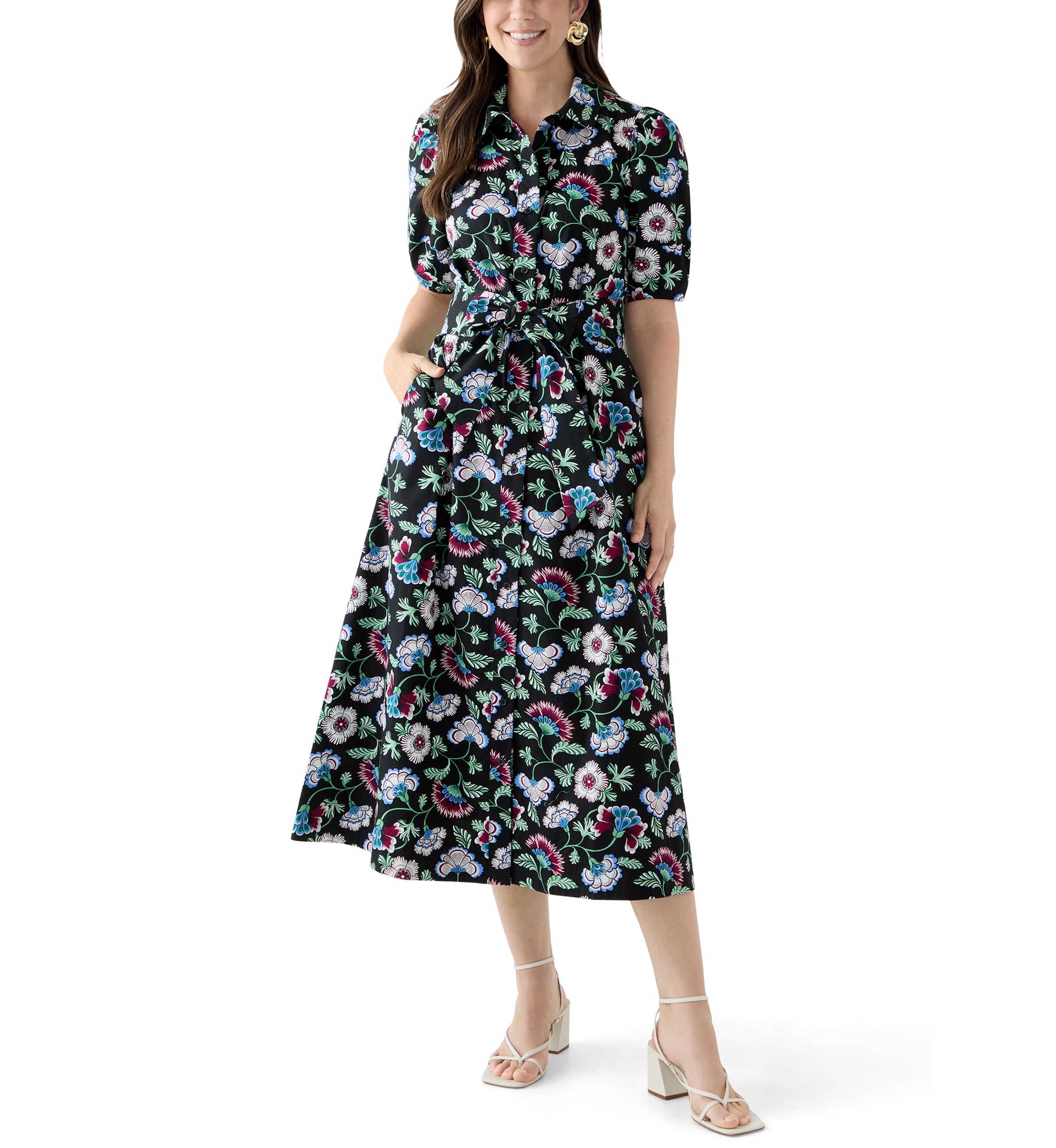 Womens Elbow Sleeve Maxi Dress