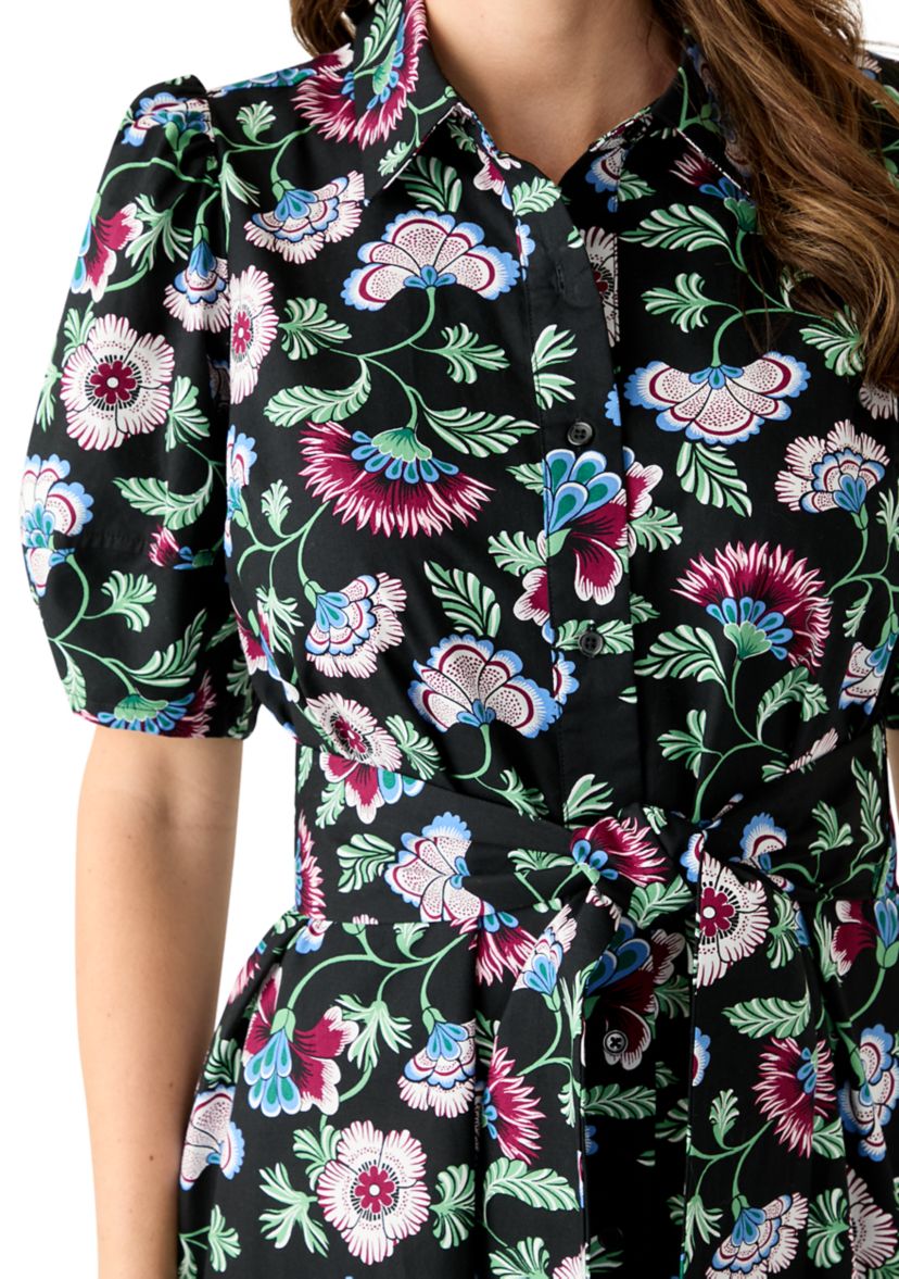 Petite Elbow Sleeve Floral Maxi Dress