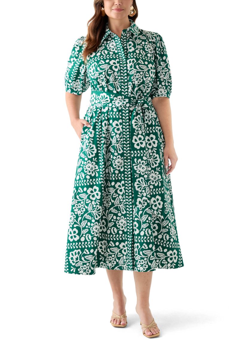 Plus Size Elbow Sleeve Maxi Dress