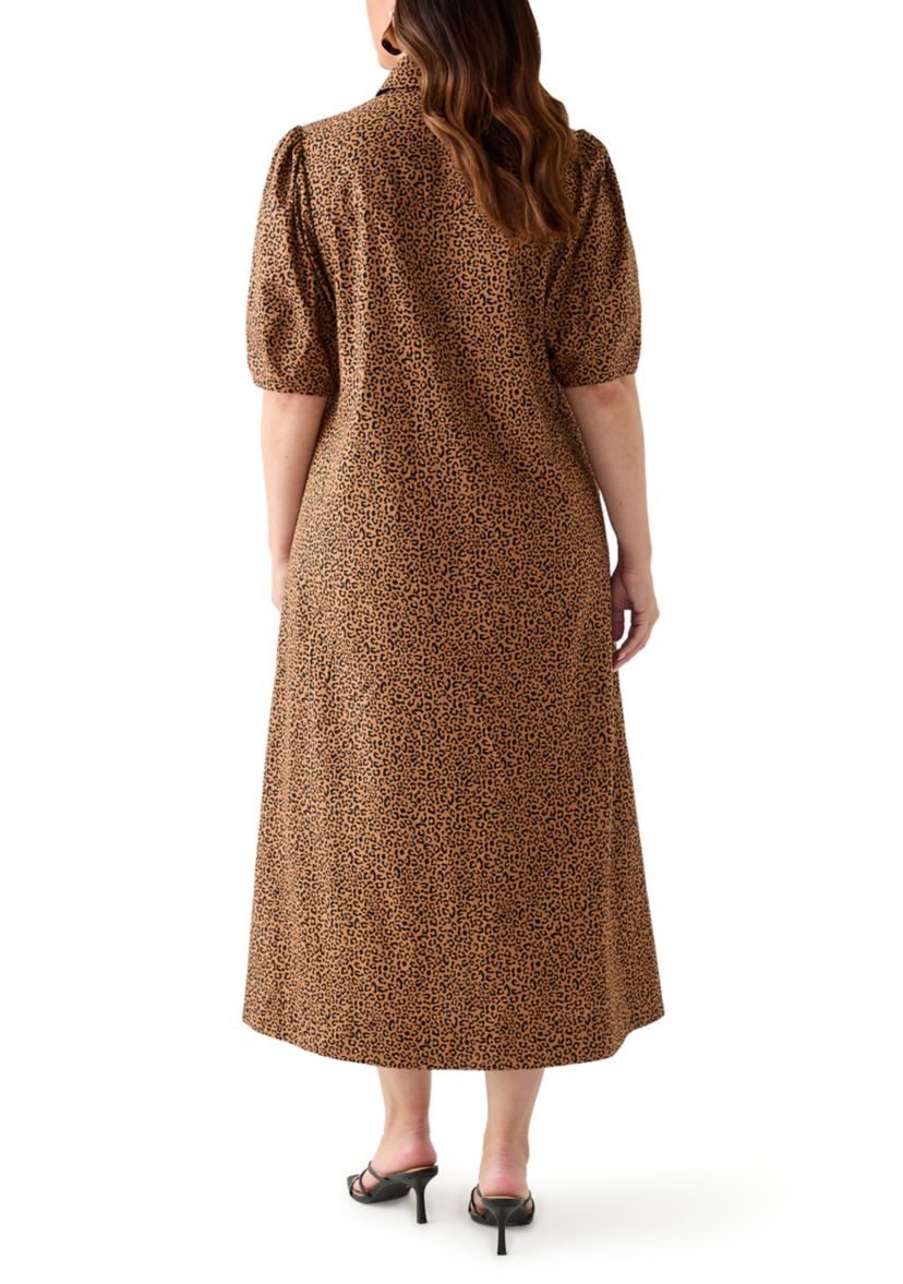 Plus Size Elbow Sleeve Maxi Dress