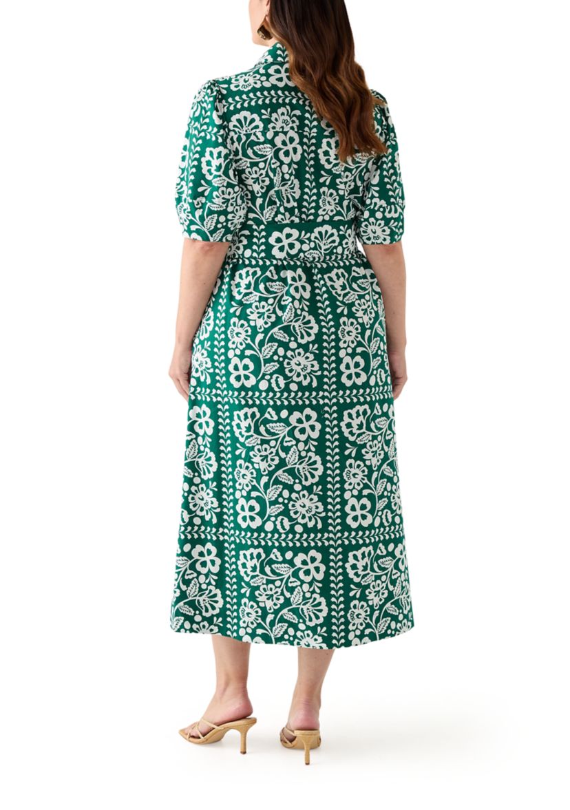 Plus Size Elbow Sleeve Maxi Dress