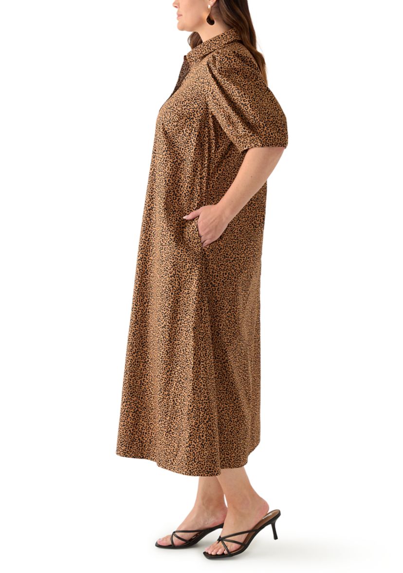 Plus Size Elbow Sleeve Maxi Dress