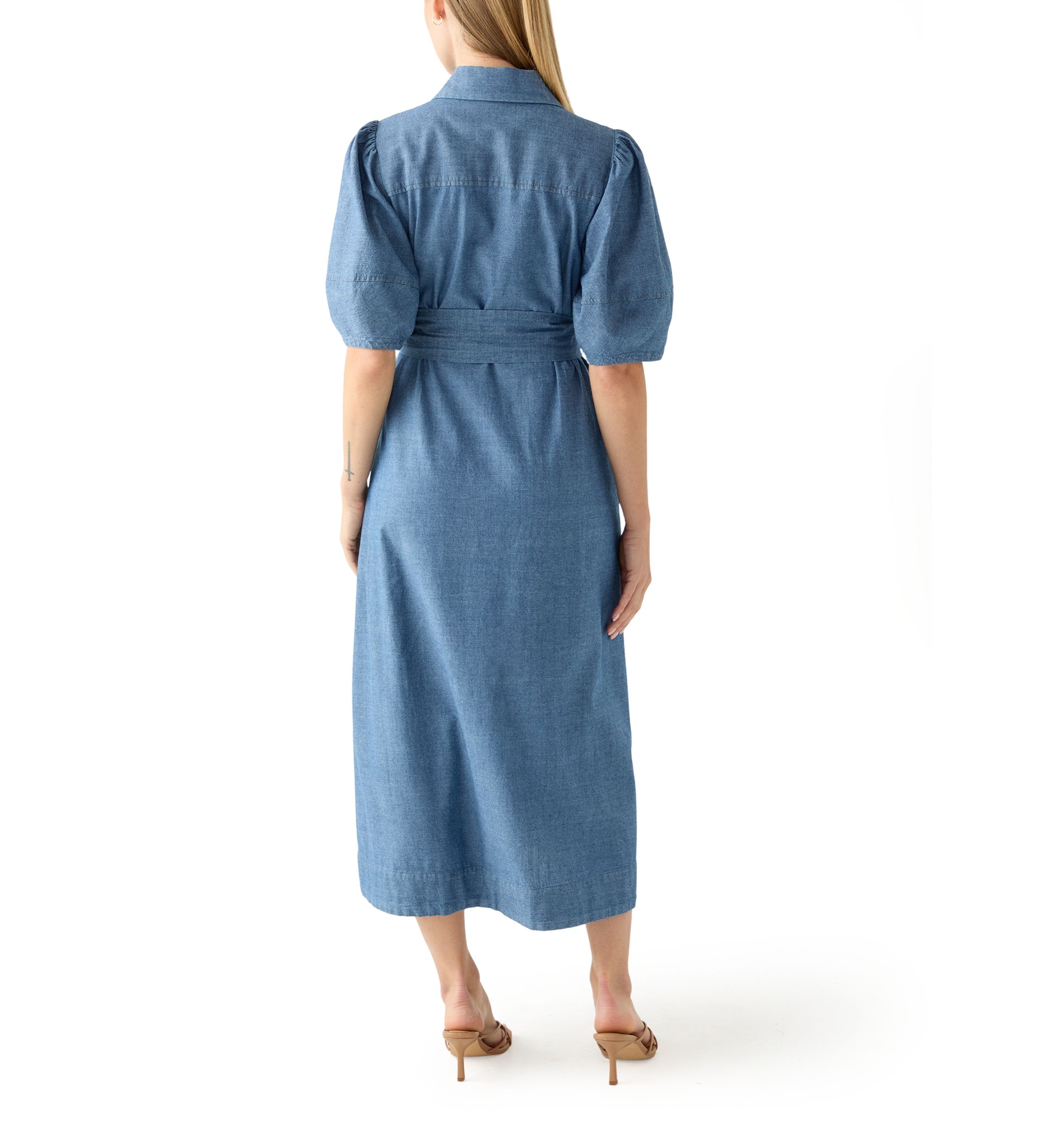 Petite Puff Sleeve Maxi Dress