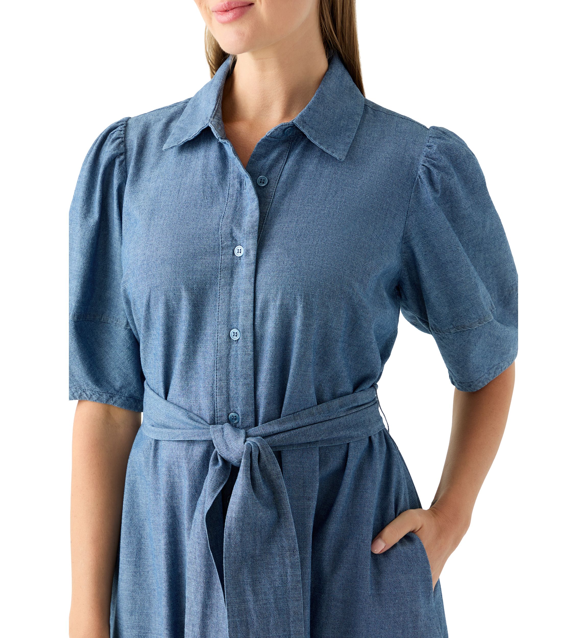 Petite Puff Sleeve Maxi Dress
