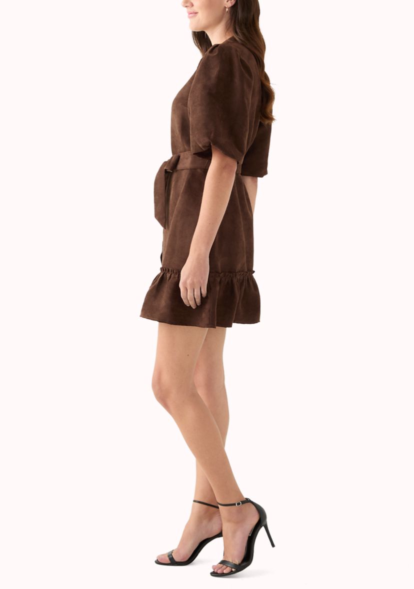 Womens Suede Shift Dress