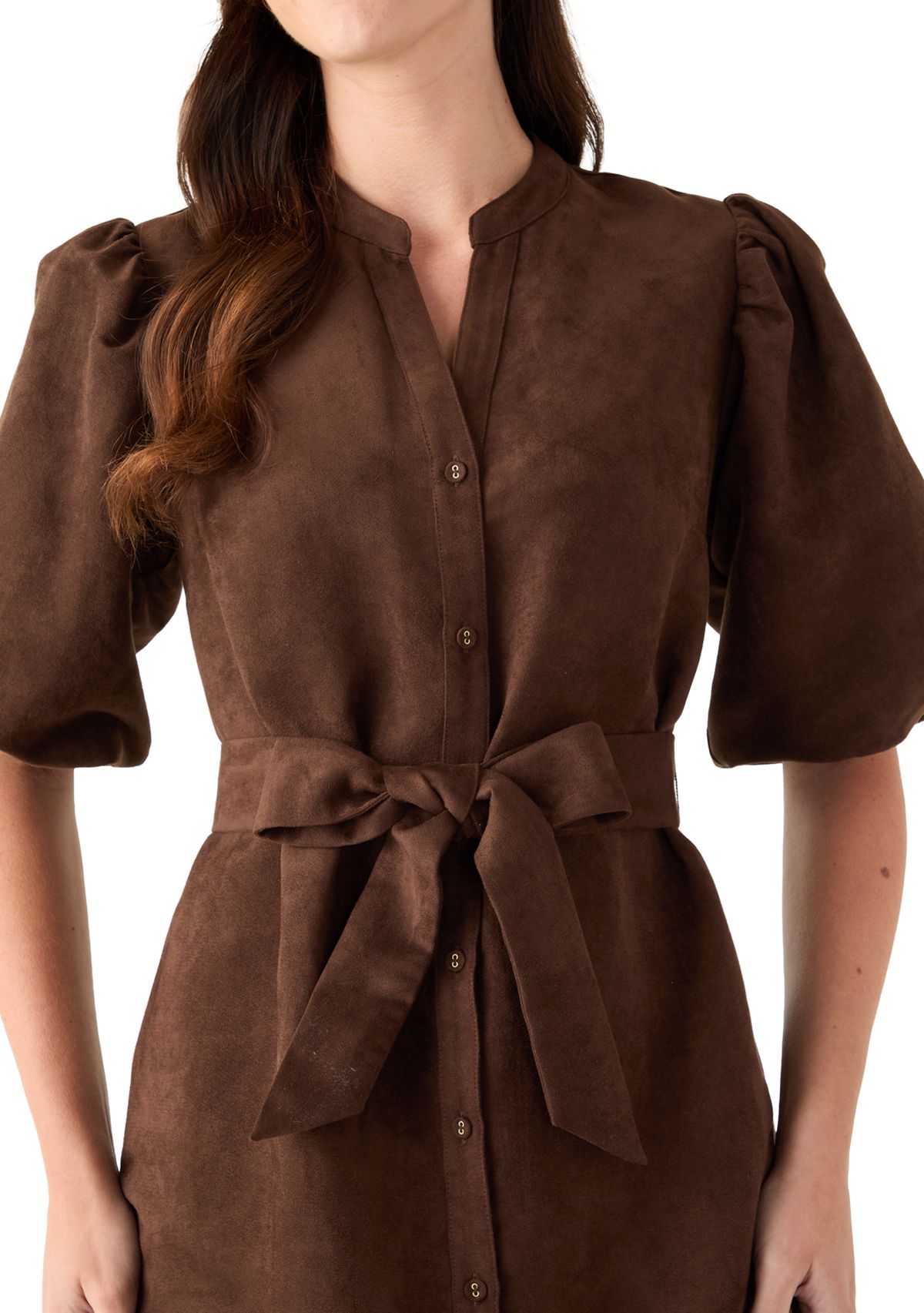 Womens Suede Shift Dress