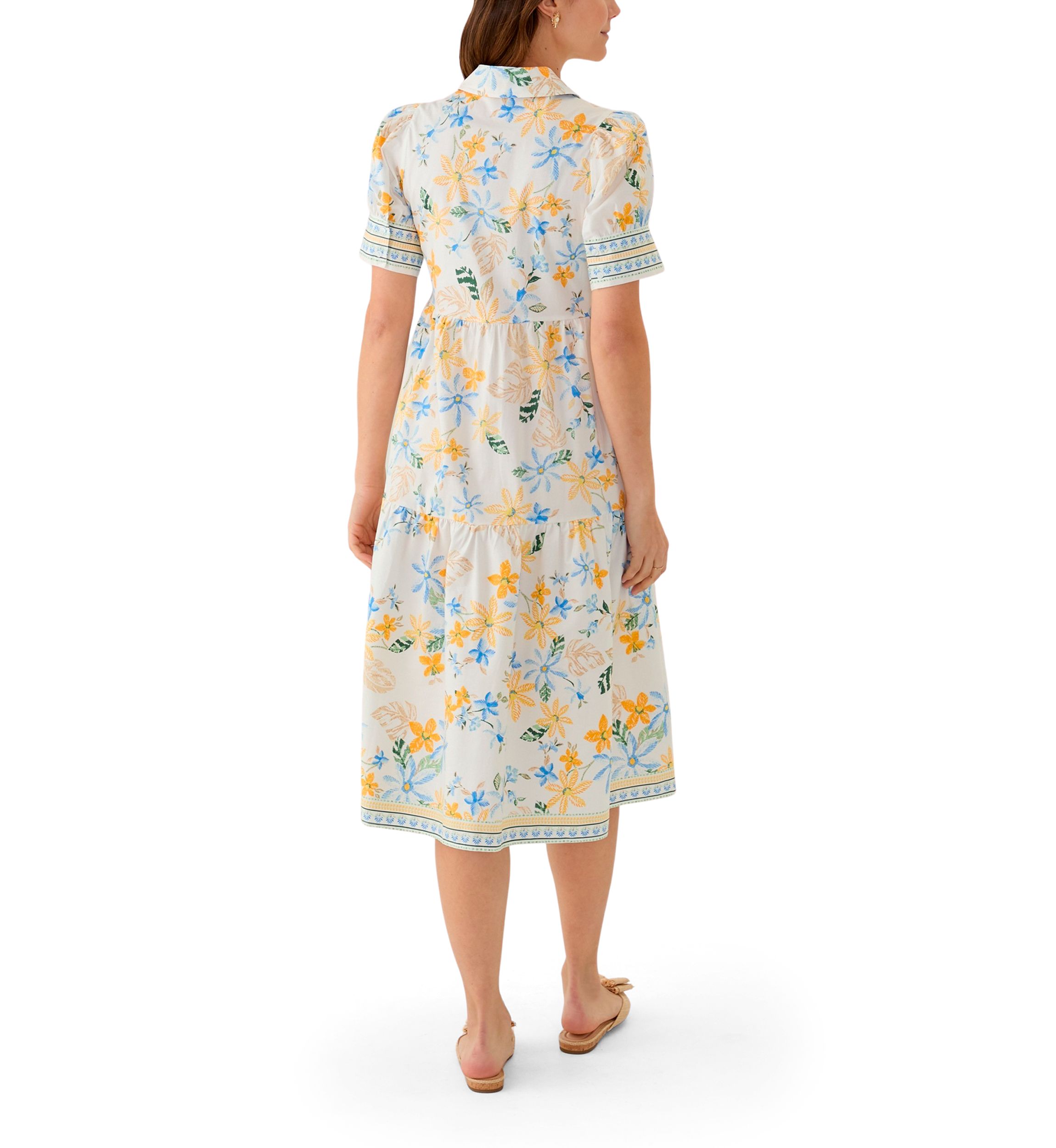 Womens Short Sleeve Printed Shirtdress