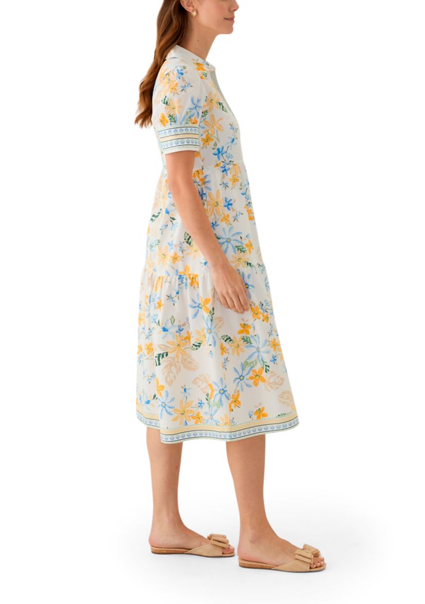 Womens Short Sleeve Printed Shirtdress