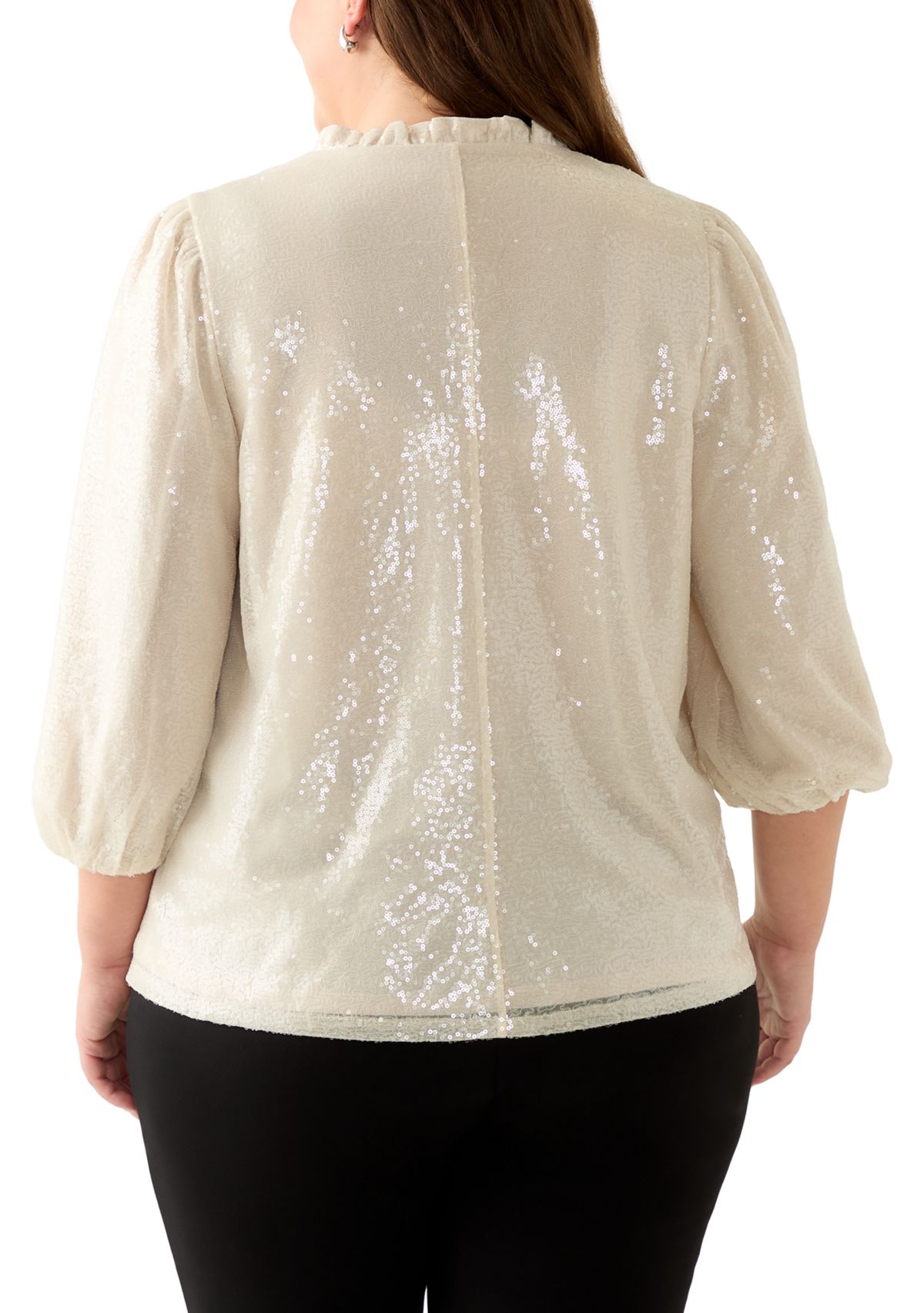 Plus Size Sequin Top