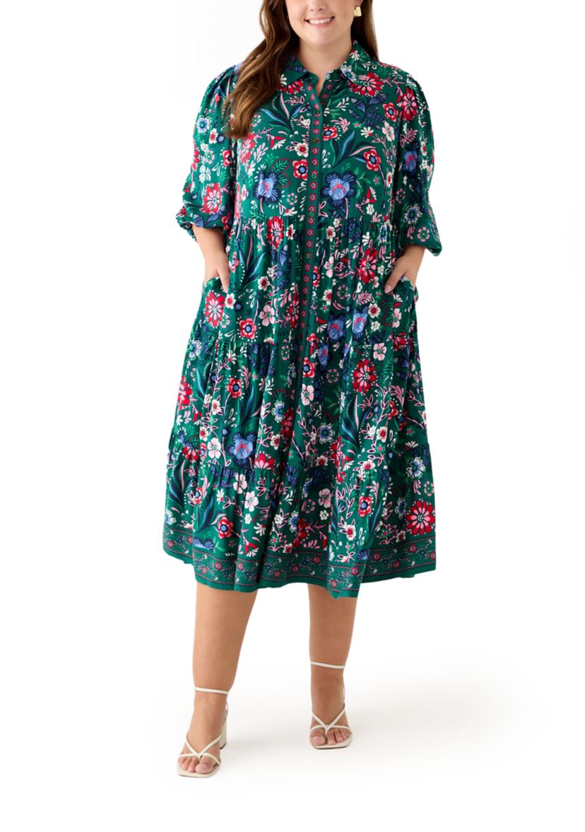 Plus Size Printed Maxi Dress