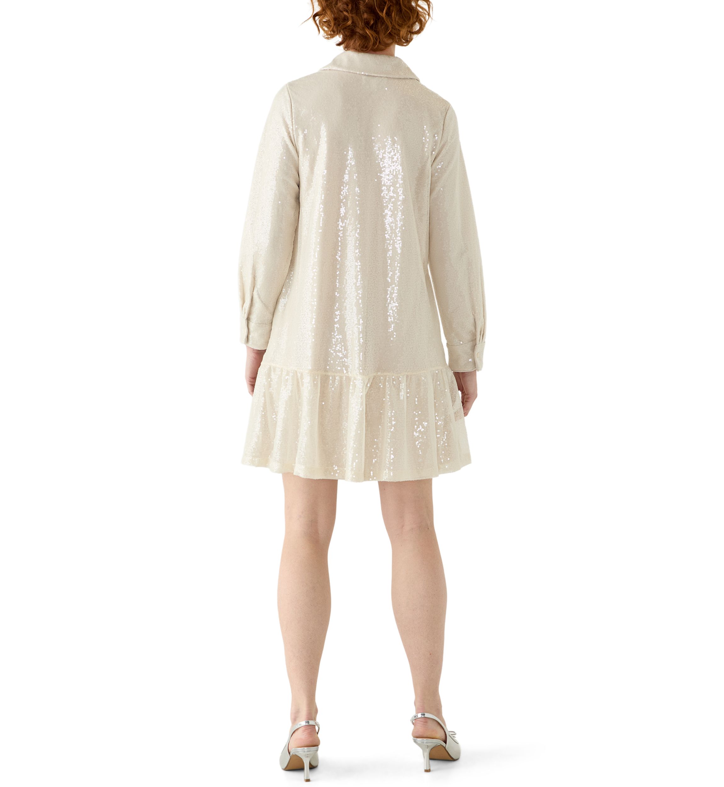 Crown & Ivy Women's Long Sleeve Sequin Shirtdress | Belk