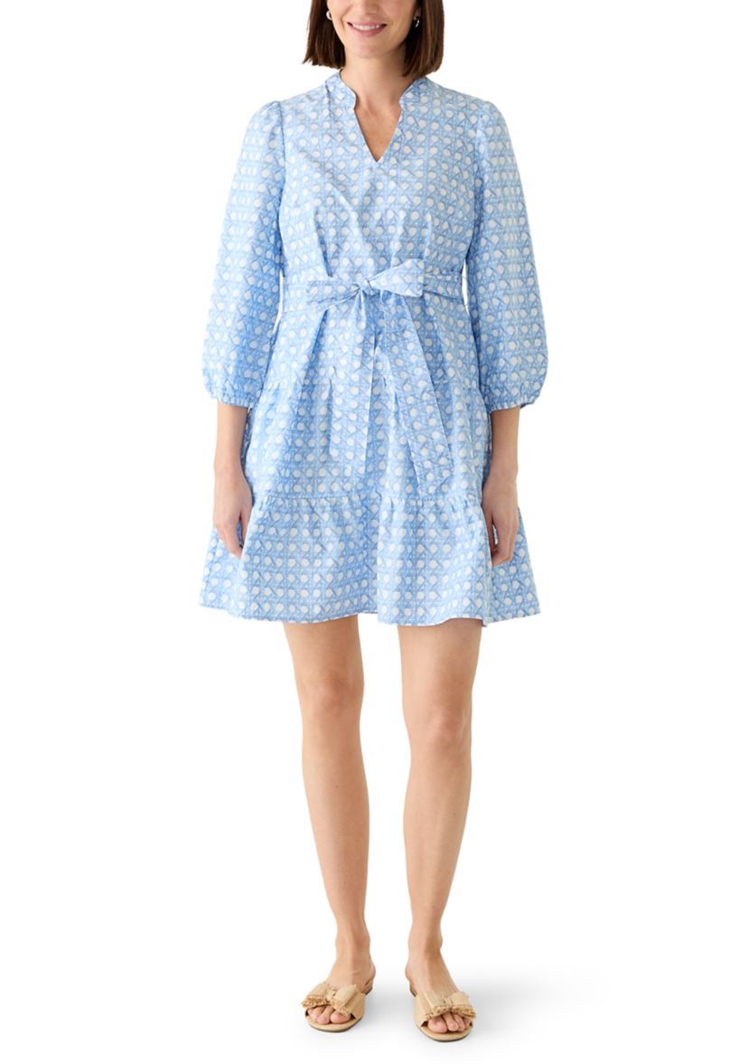 Crown & Ivy Women's 3/4 Sleeve Belted Peasant Dress | Belk