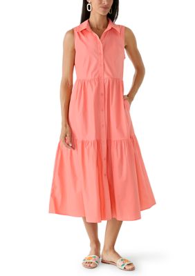 Crown & Ivy Women's Sleeveless Shirtdress