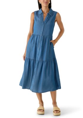 Crown & Ivy Women's Sleeveless Shirtdress