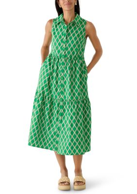 Crown & Ivy Women's Sleeveless Shirtdress