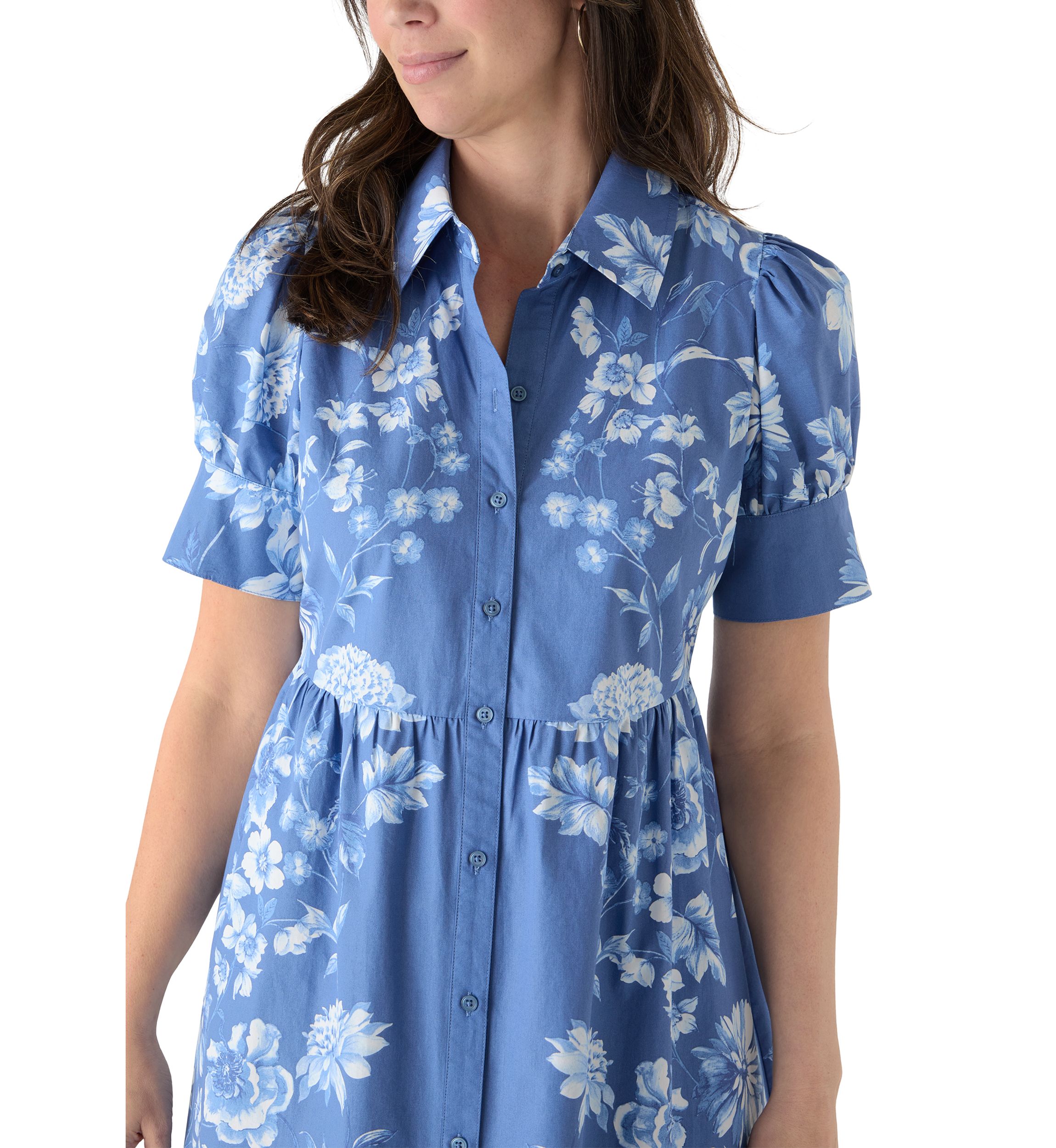 crown and ivy holiday dress Crown & Ivy Sewing Down South x Crown & Ivy Sew Merry Midi Shirt Dress