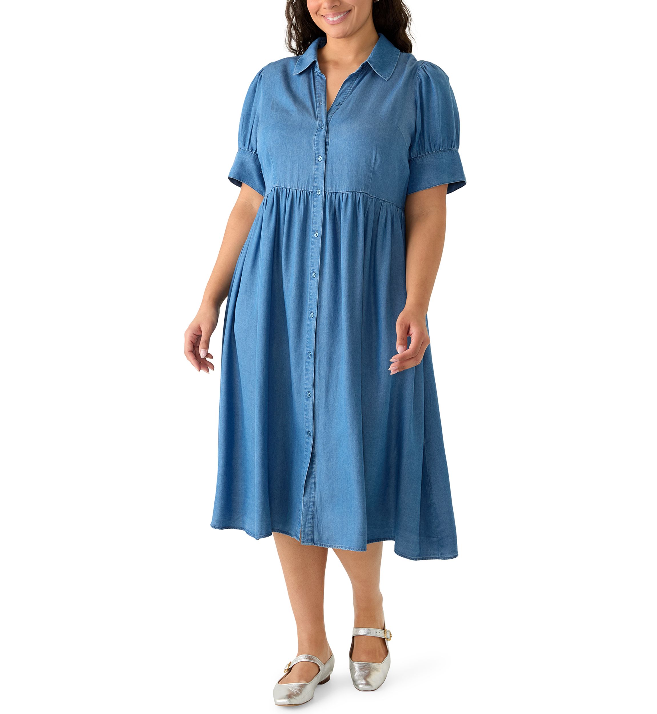 sachin and babi light blue dress plus size casual dresses sold on Temu United States main image 1