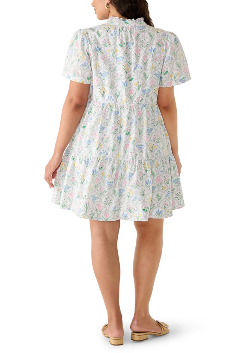 Crown & Ivy Plus Size Short Sleeve Tiered Peasant Dress | Belk
