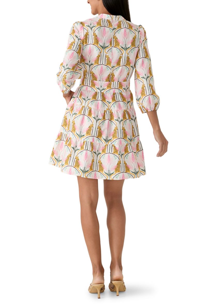 puff sleeve belted mini dress Aureta x Anthropologie Studio Puff-Sleeve Belted Mini Dress