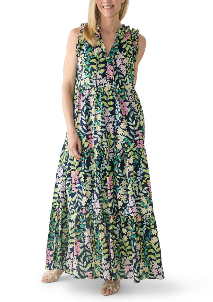 crown and ivy maxi dress Crown & Ivy Women's Belted Maxi Dress
