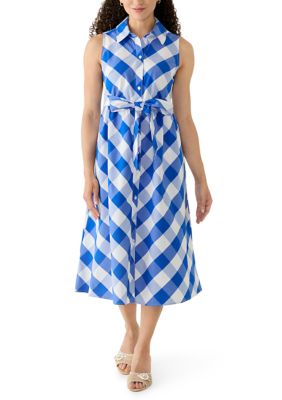 Crown & Ivy Petite Sleeveless Midi Shirtdress