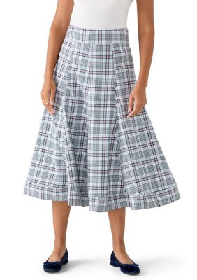 Crown & Ivy Women's Plaid Circle Skirt