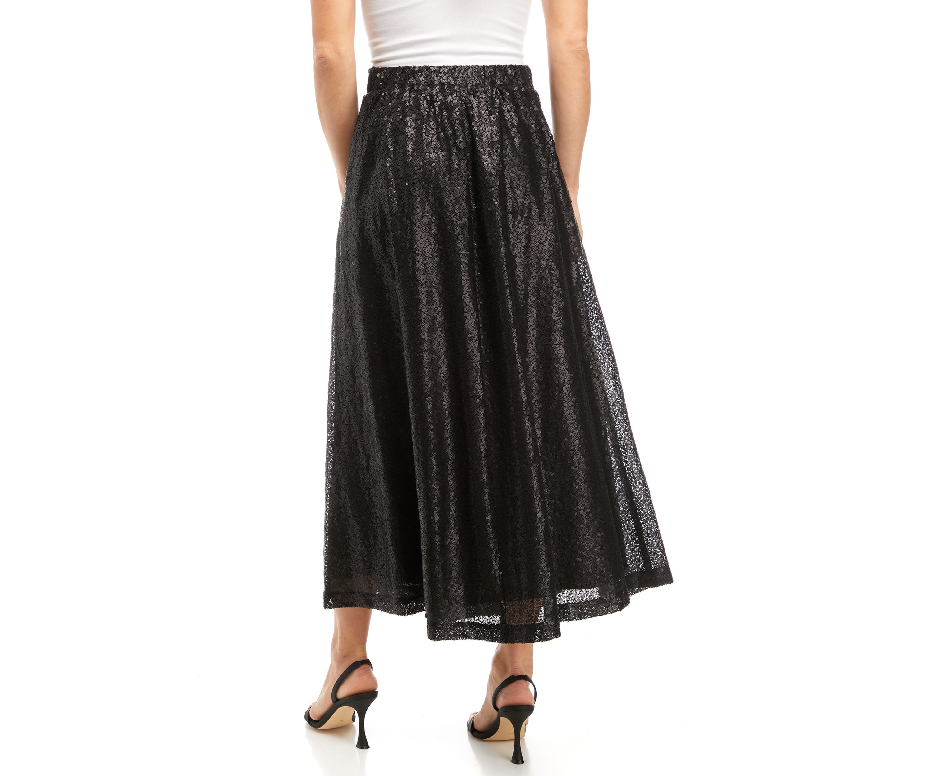 Womens Matte Sequin Skirt