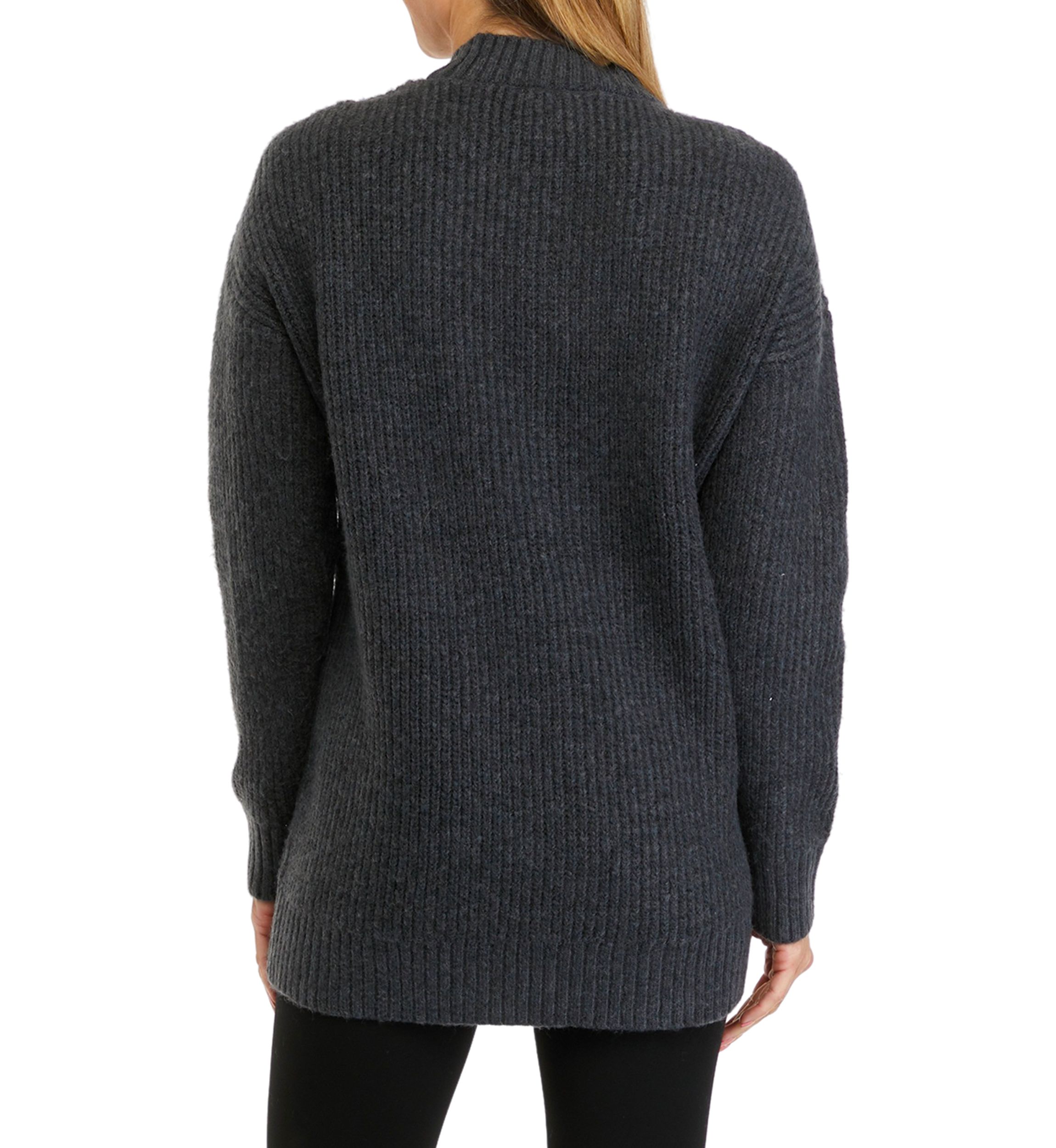 Womens Long Sleeve Fringe Tunic Sweater