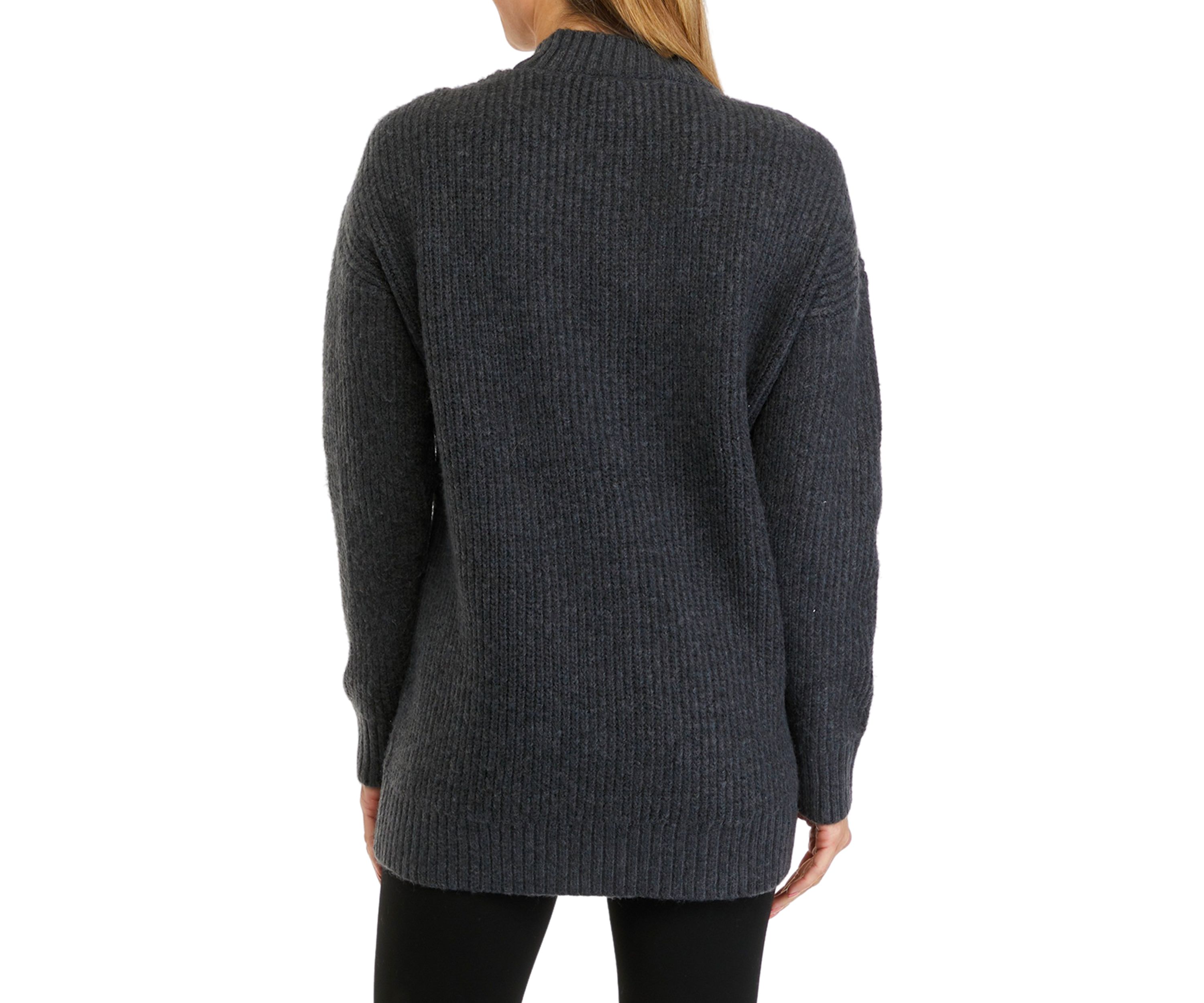 Womens Long Sleeve Fringe Tunic Sweater