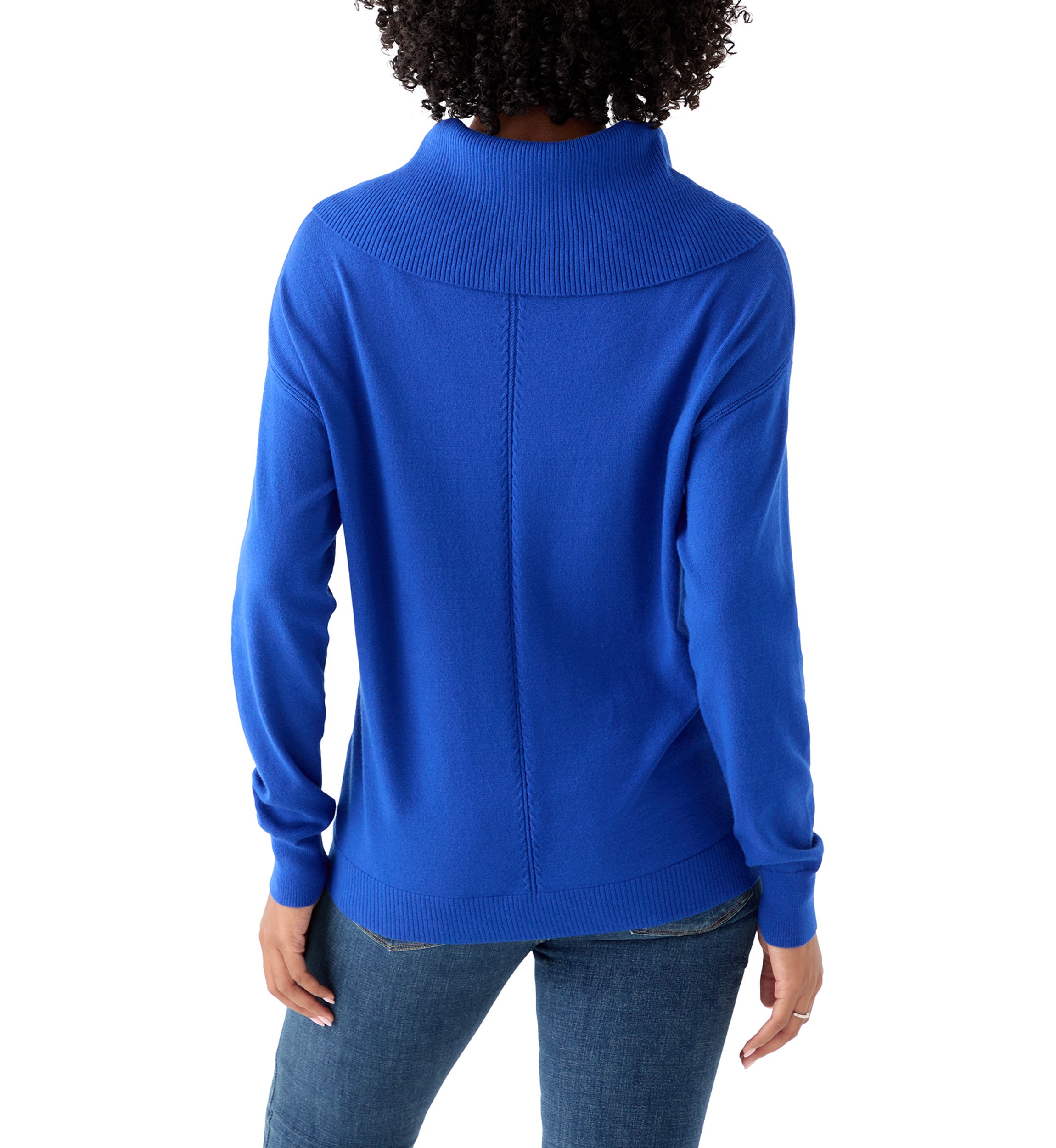 Womens Fine Gauge Cowl Neck Sweater