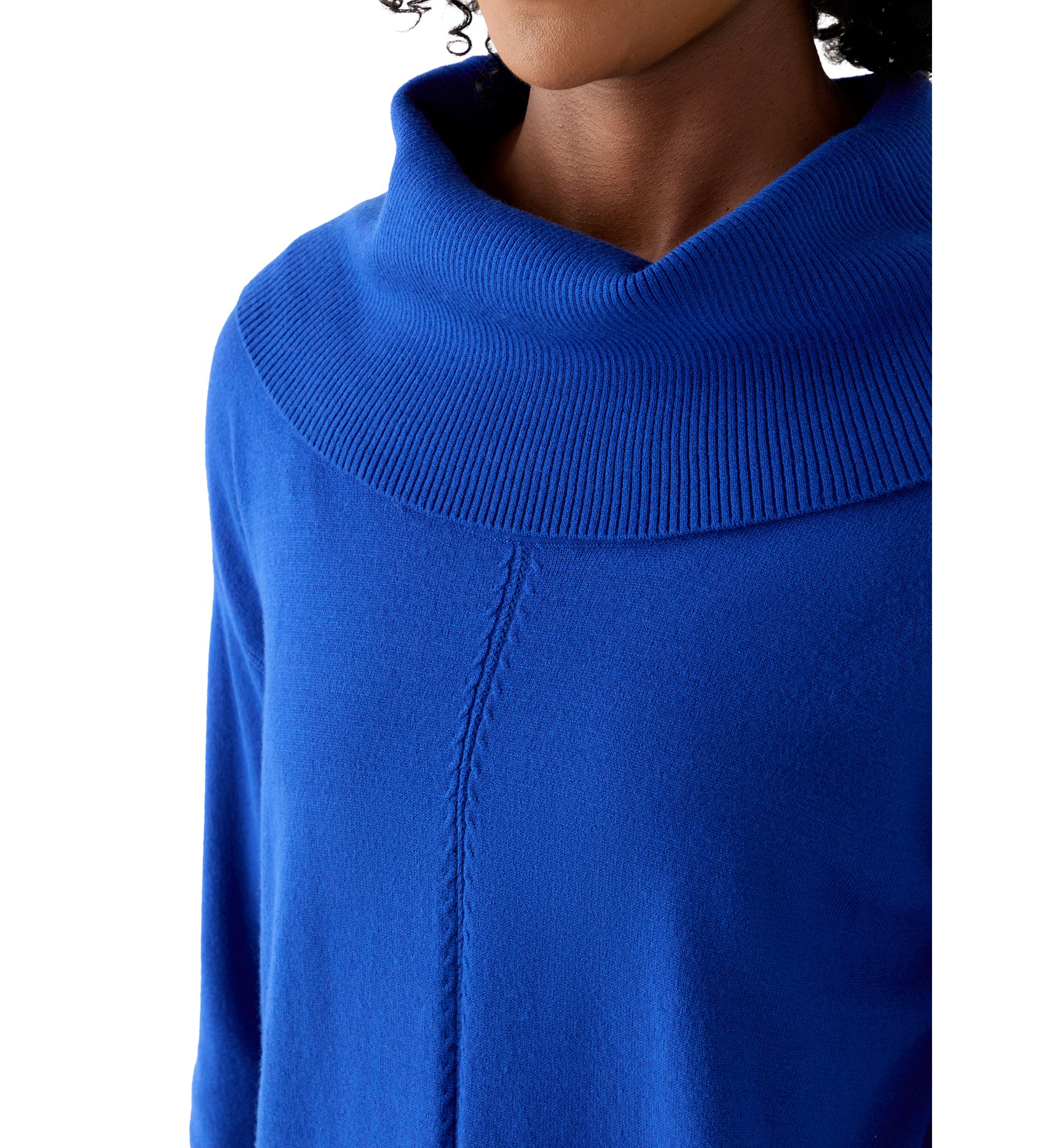 Womens Fine Gauge Cowl Neck Sweater