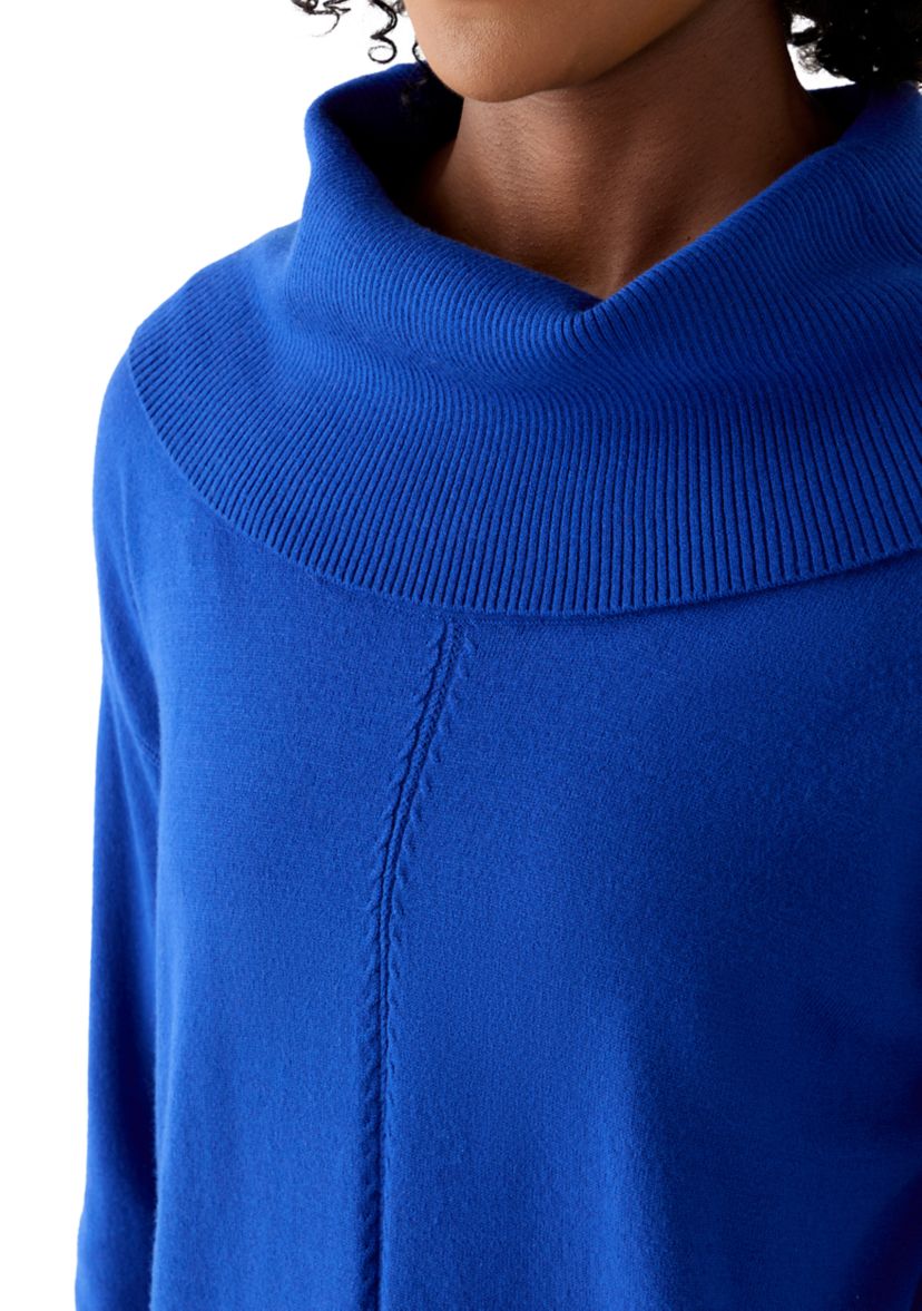 Womens Fine Gauge Cowl Neck Sweater