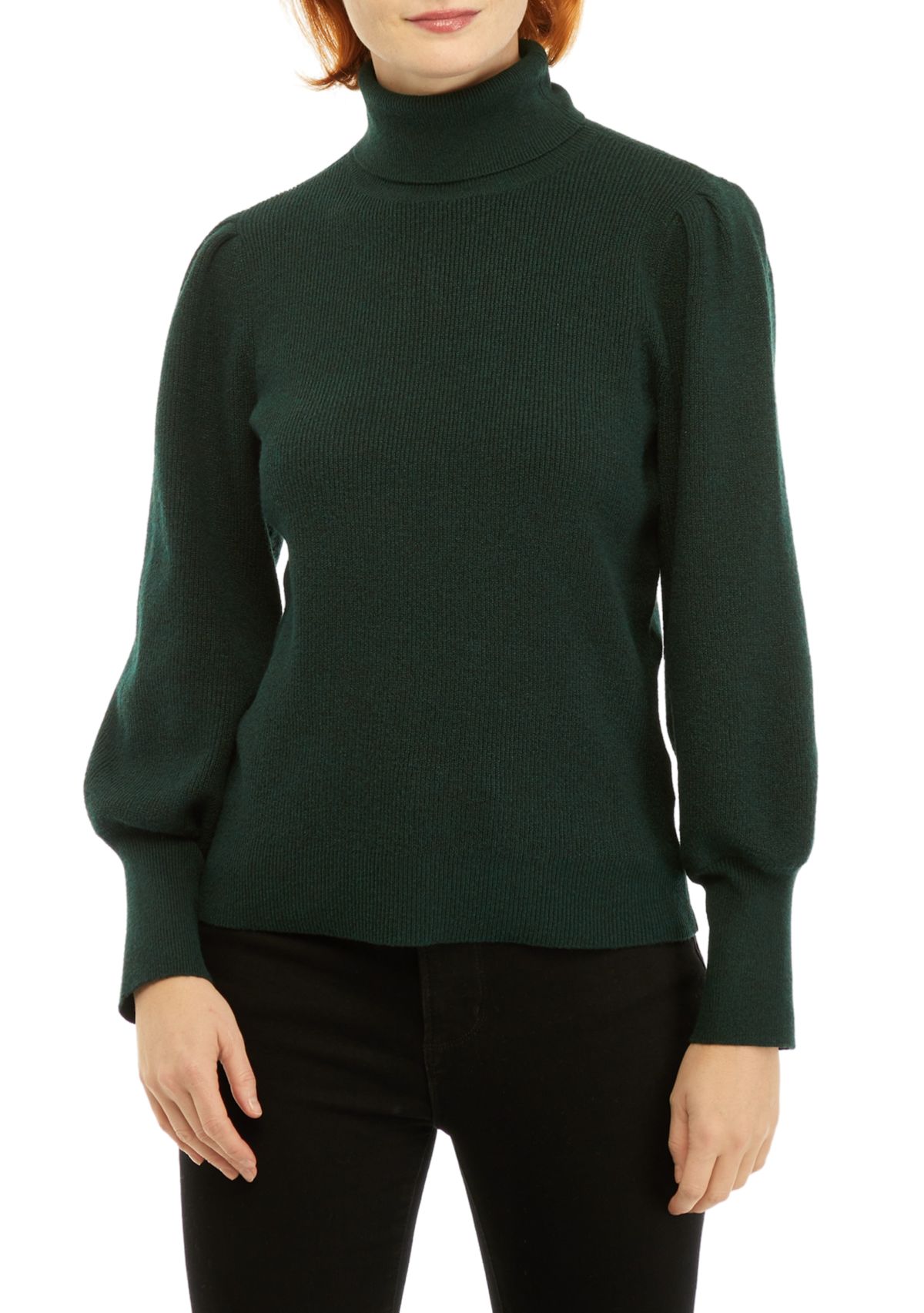 Petite Long Sleeve Turtleneck Pullover Sweater