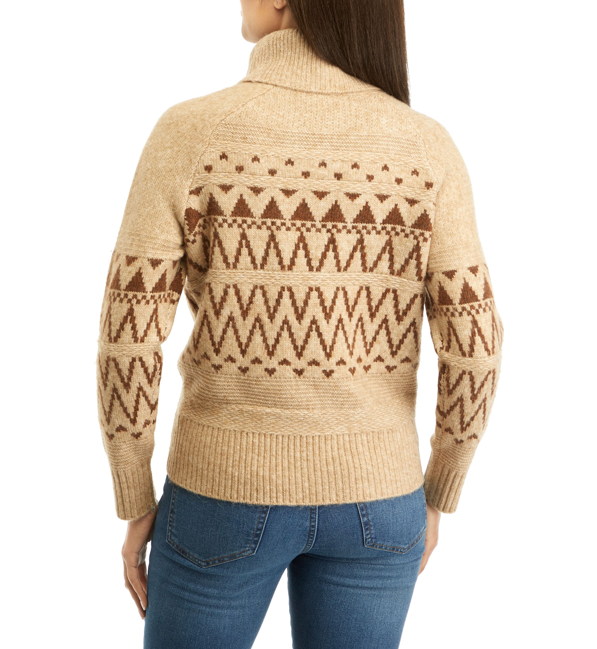 Womens Fairisle Turtleneck Sweater