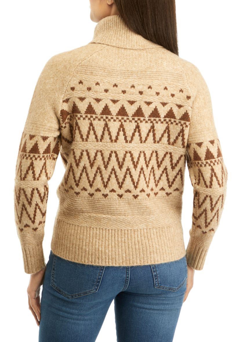 Womens Fairisle Turtleneck Sweater