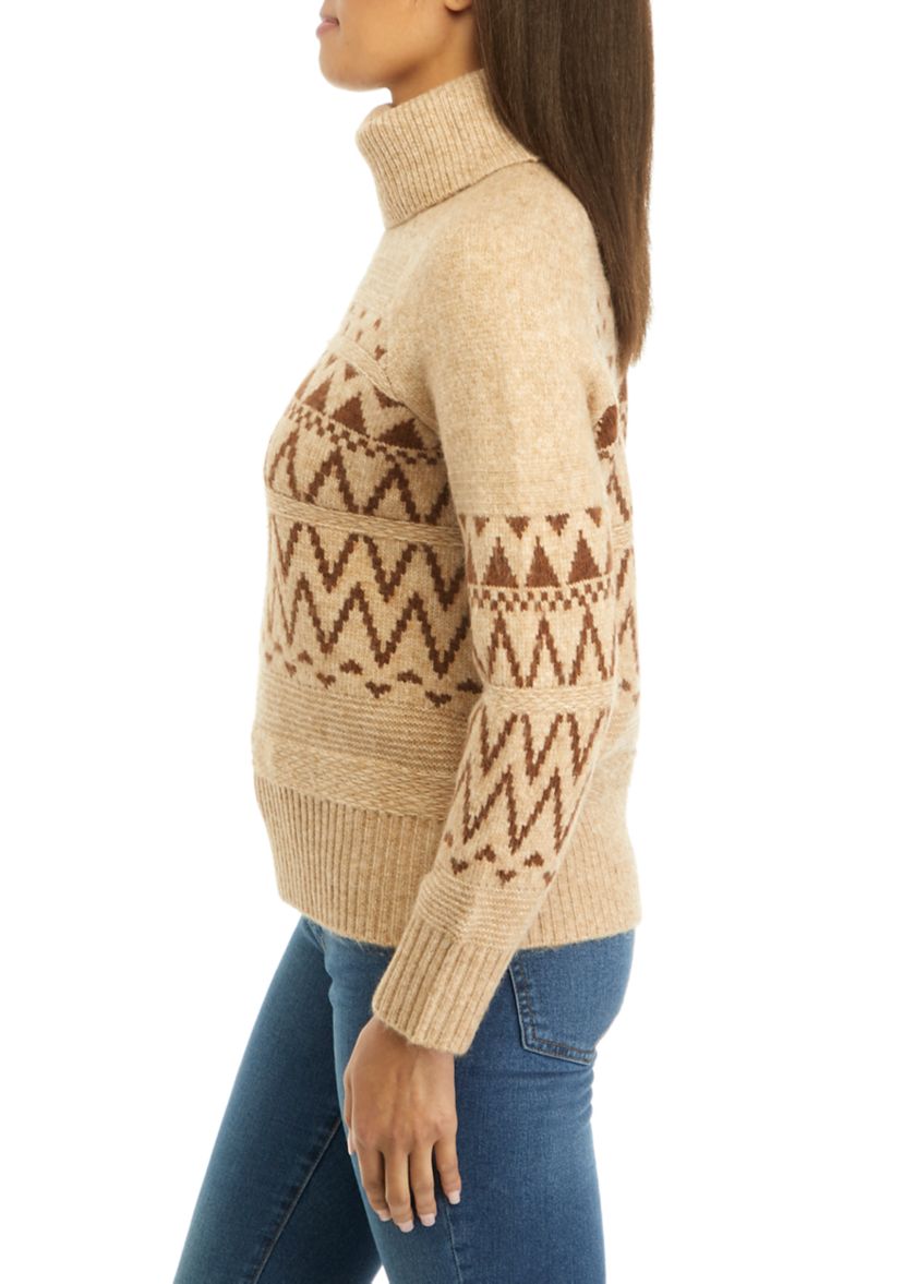 Womens Fairisle Turtleneck Sweater