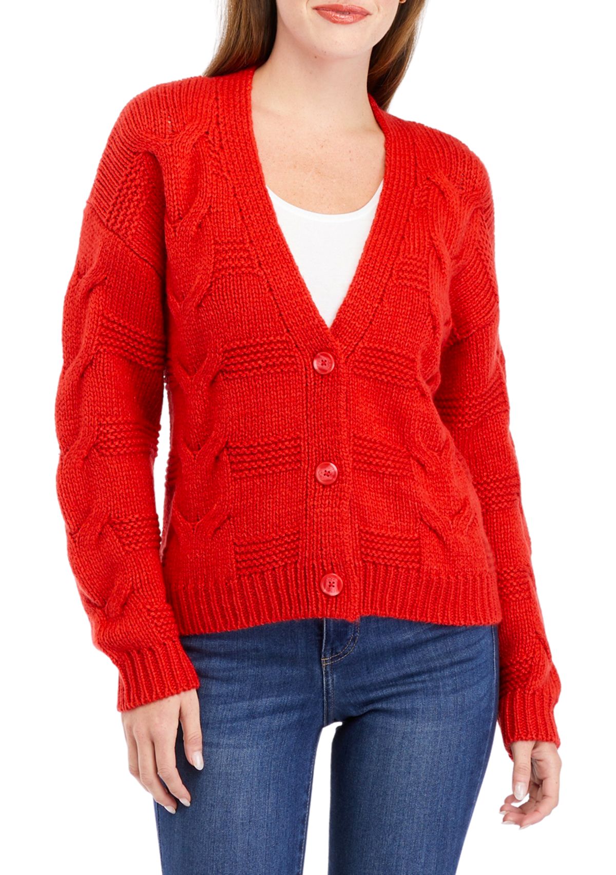 Petite Chunky Stich Knit Cardigan