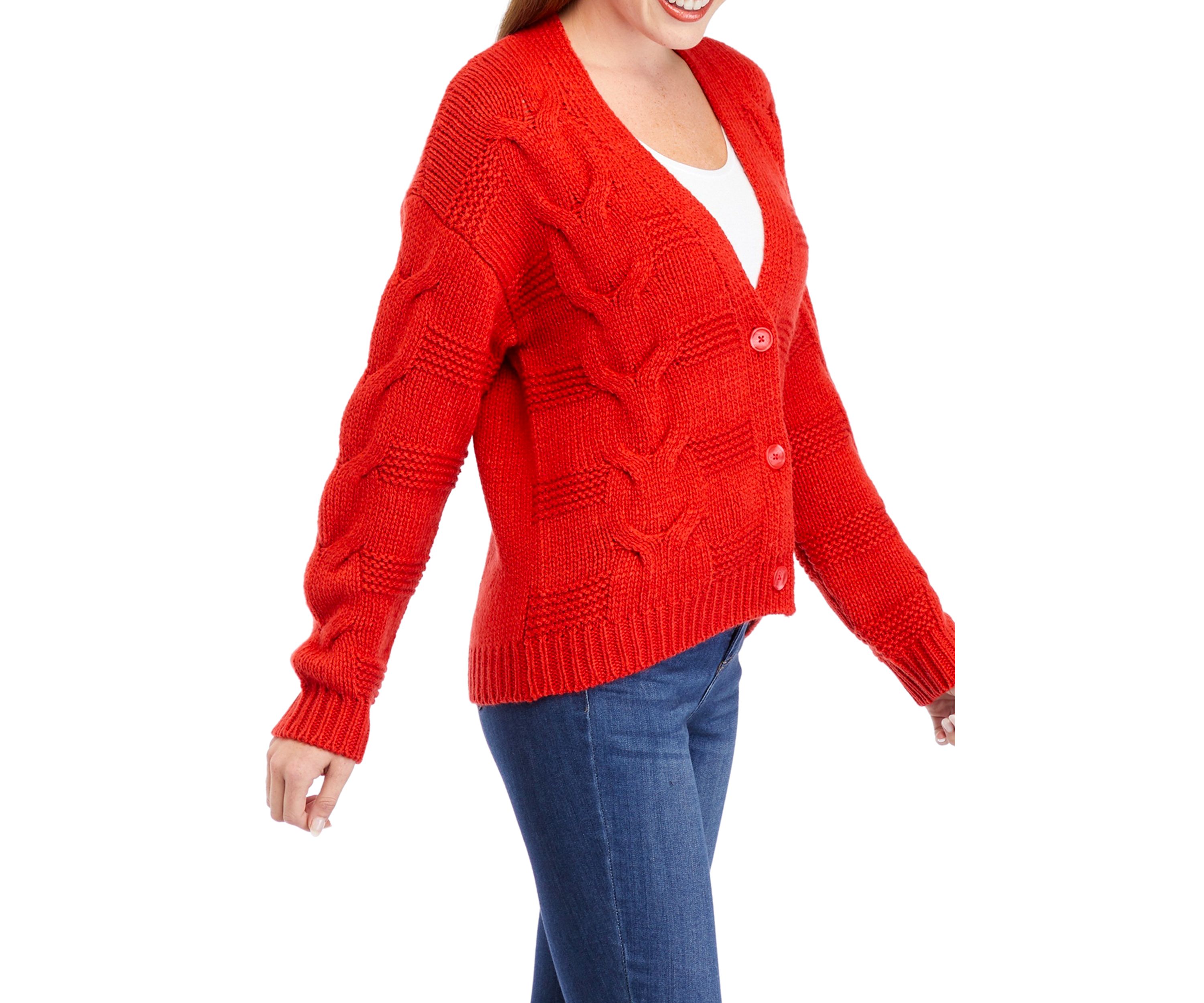 Petite Chunky Stich Knit Cardigan
