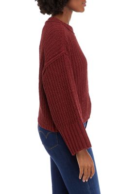 Women's Chenille Drop Shoulder Sweater