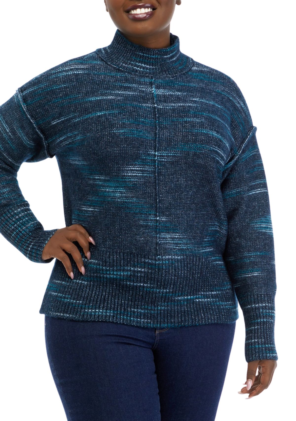 Plus Size Mock Neck Top