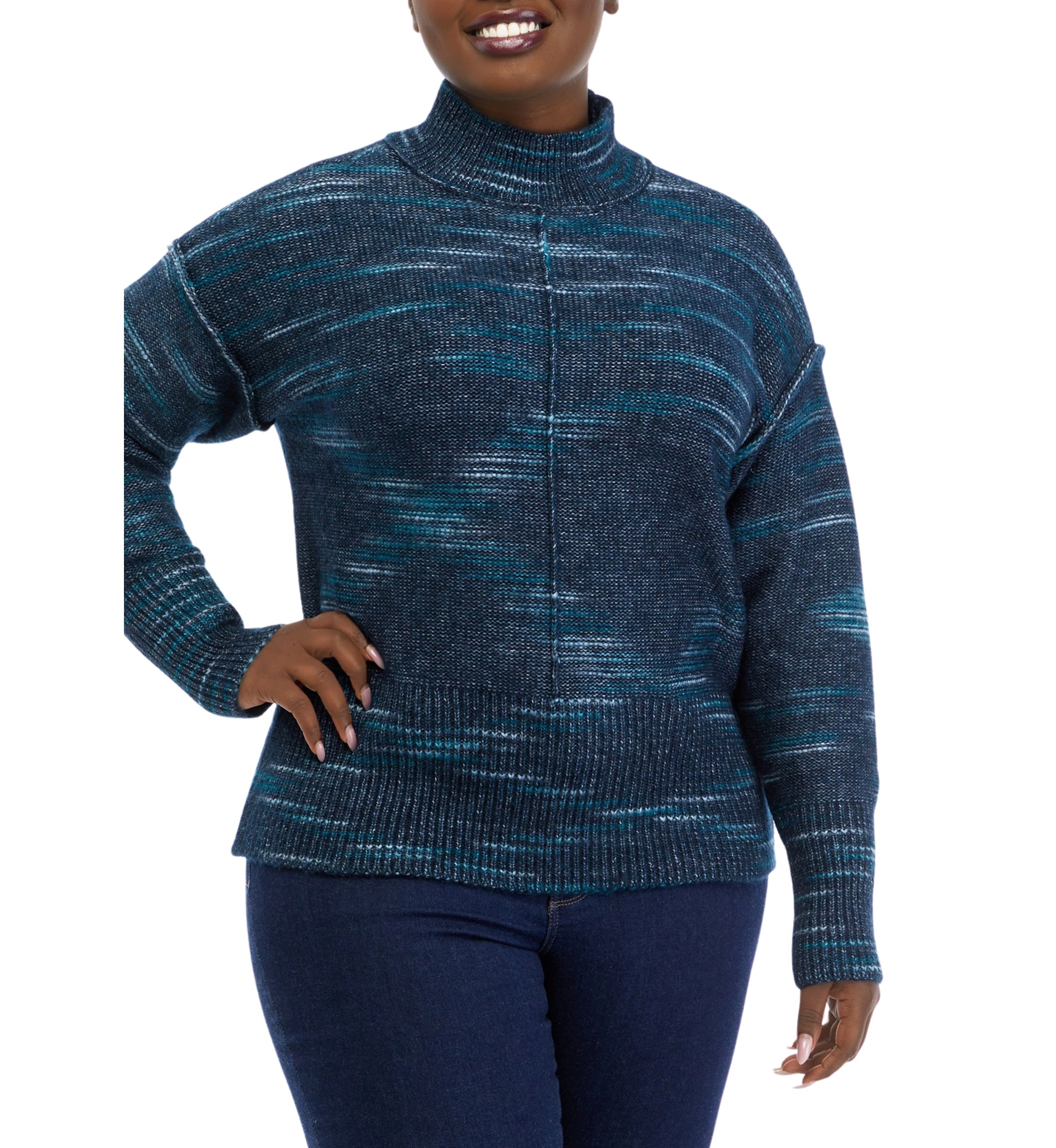 Plus Size Mock Neck Top