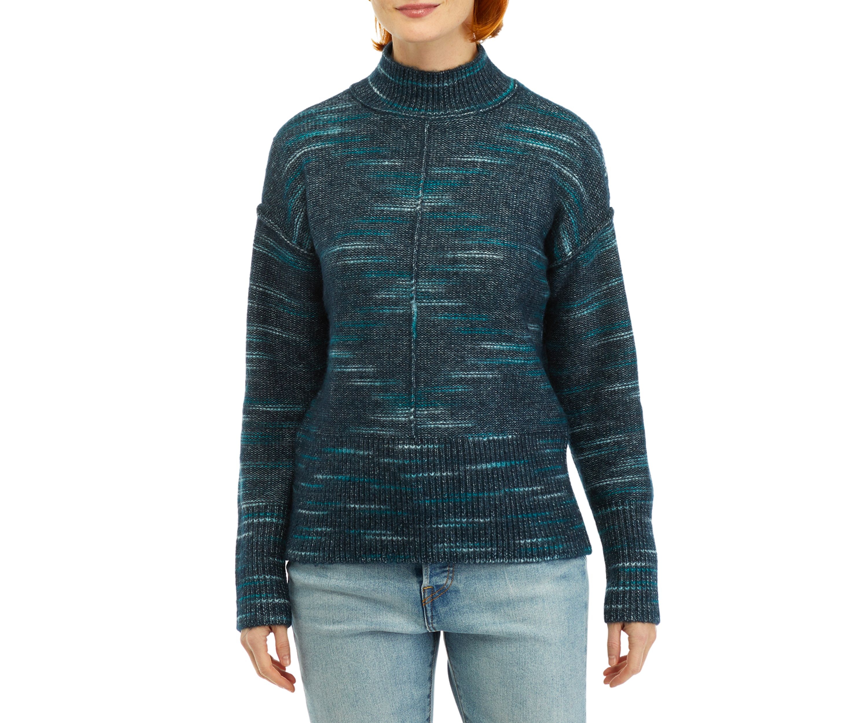 Space Dye Mock Neck Sweater 
